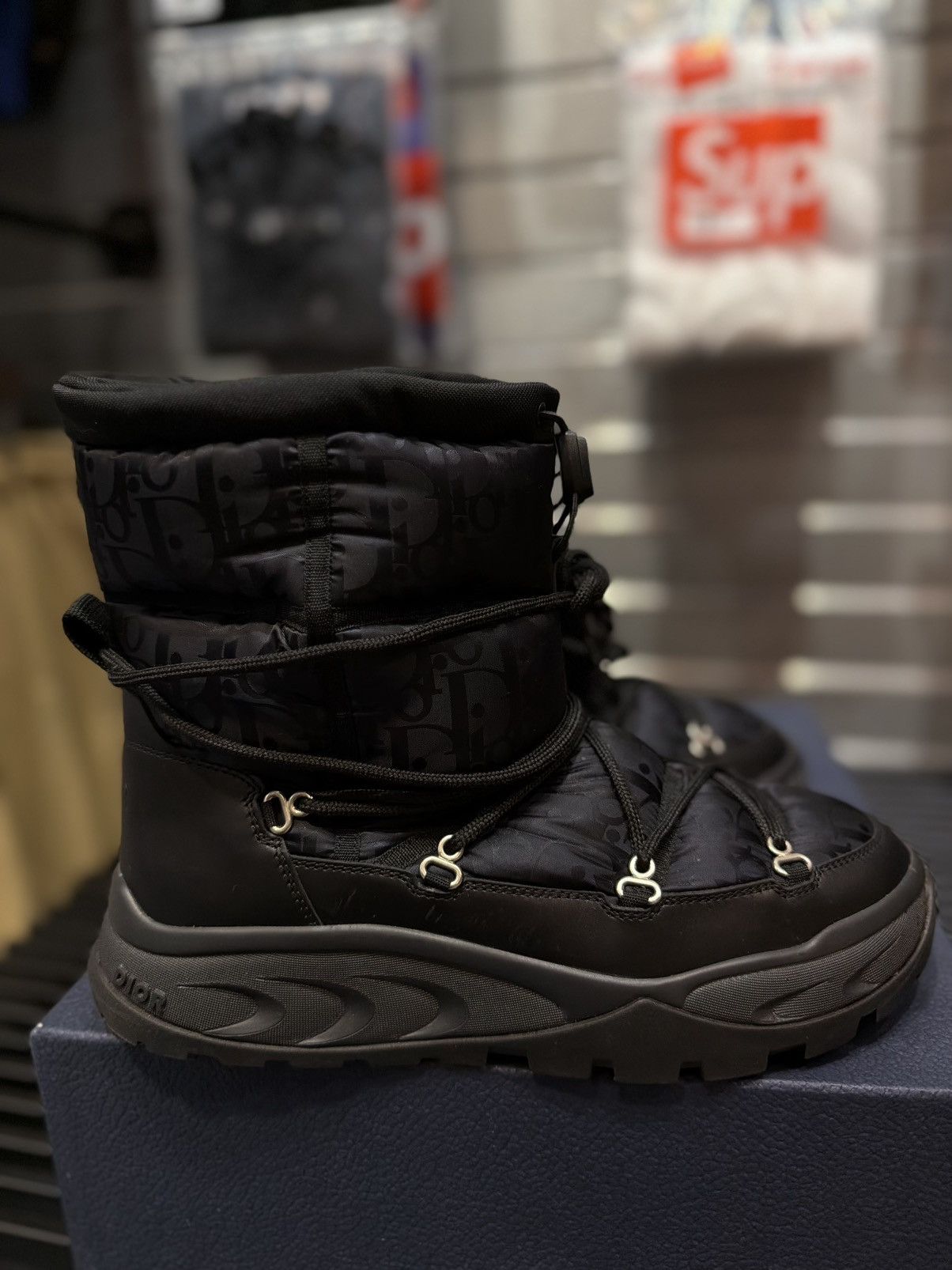 Dior Size 41EU/8US Dior Snow Ankle Boots Black $1550 Retail Size US 8 / EU 41 - 17 Thumbnail