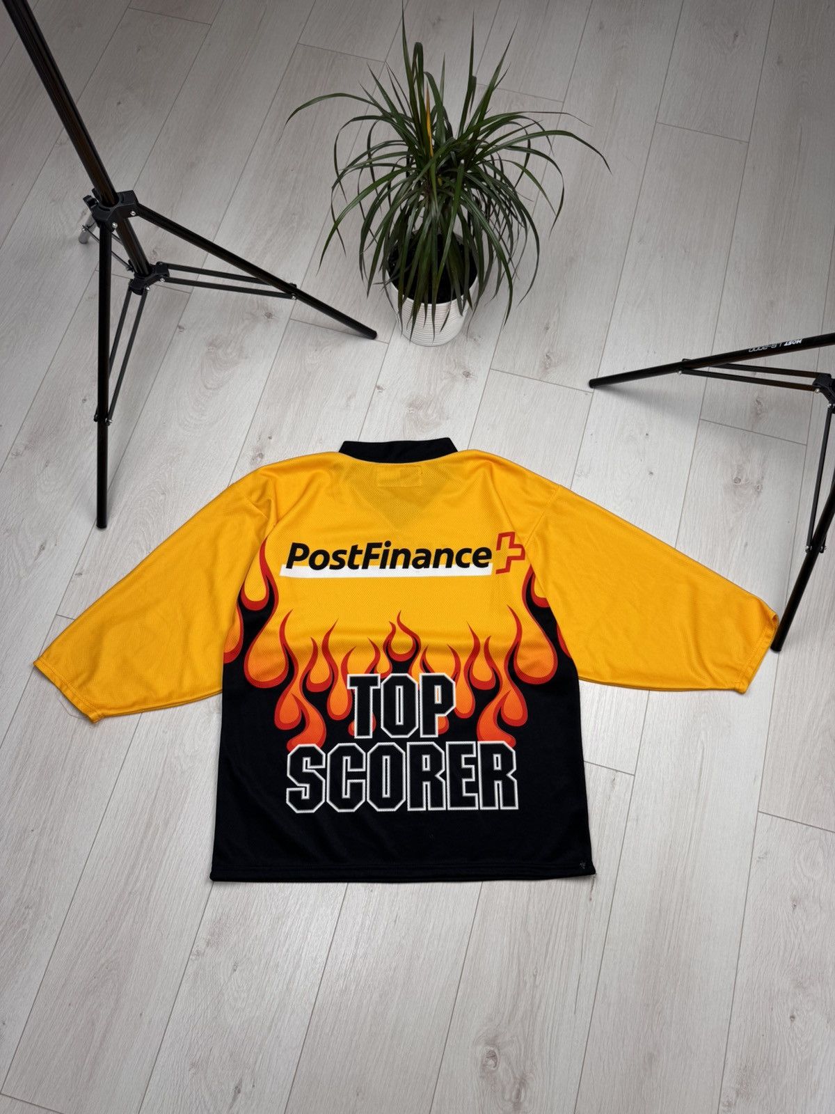 NHL Swiss Ice Hockey Top Scorer Flame 3/4 Sleeve Jersey Shirt Size US S / EU 44-46 / 1 - 6 Thumbnail