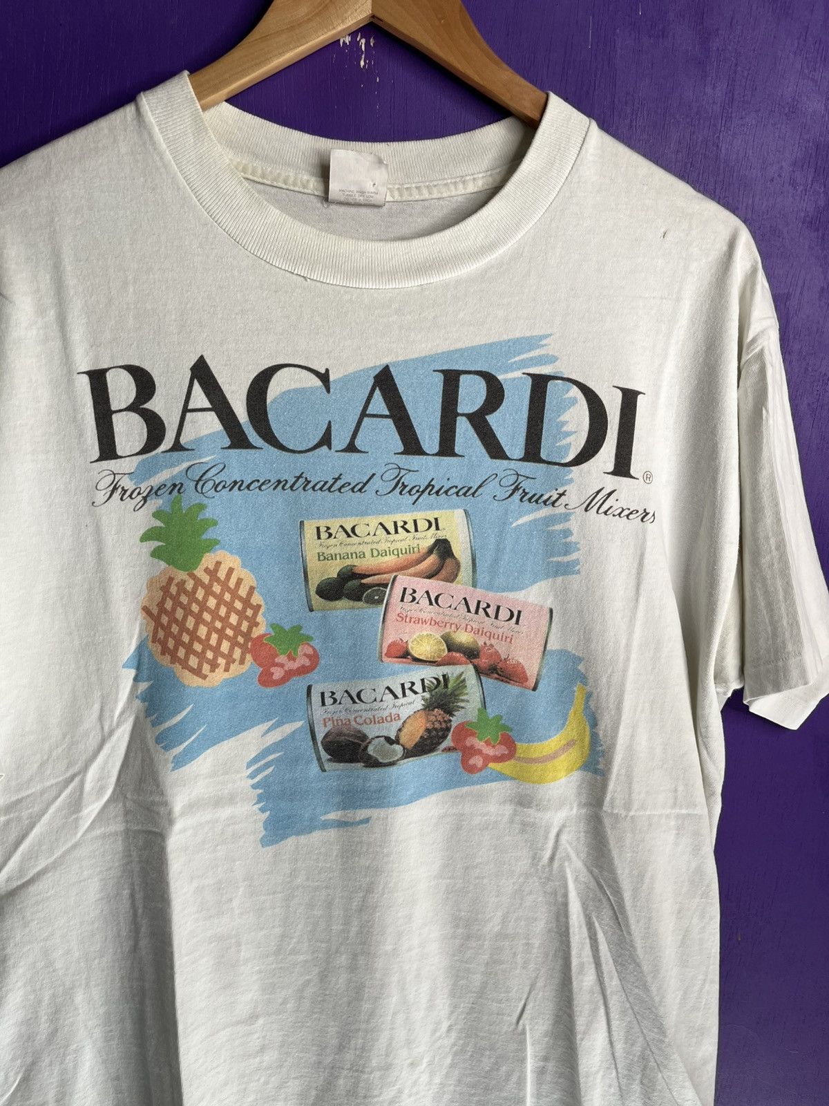 Bacardi × Vintage Vintage 80s Bacardi tropical mixers promo t-shirt Size US XL / EU 56 / 4 - 3 Thumbnail