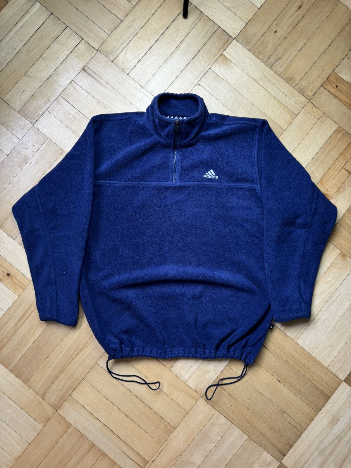 Adidas Y2K Adidas Teal Fleece Quarter Zip Size US L / EU 52-54 / 3 - 4 Thumbnail