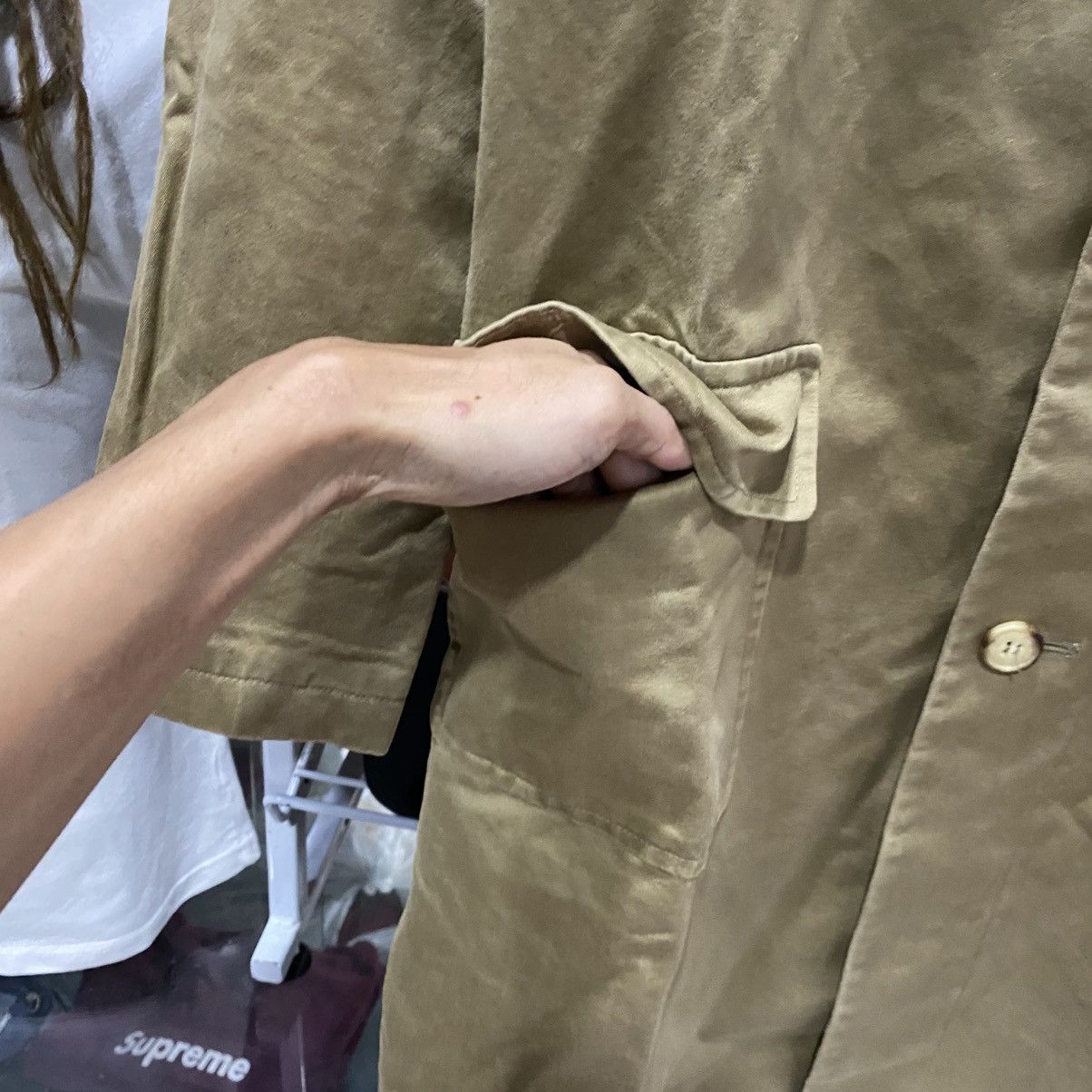 A.P.C. Vintage 1999 A.P.C Rue De Fleurus Paris TrenchCoat Hoodie M Size US M / EU 48-50 / 2 - 7 Thumbnail