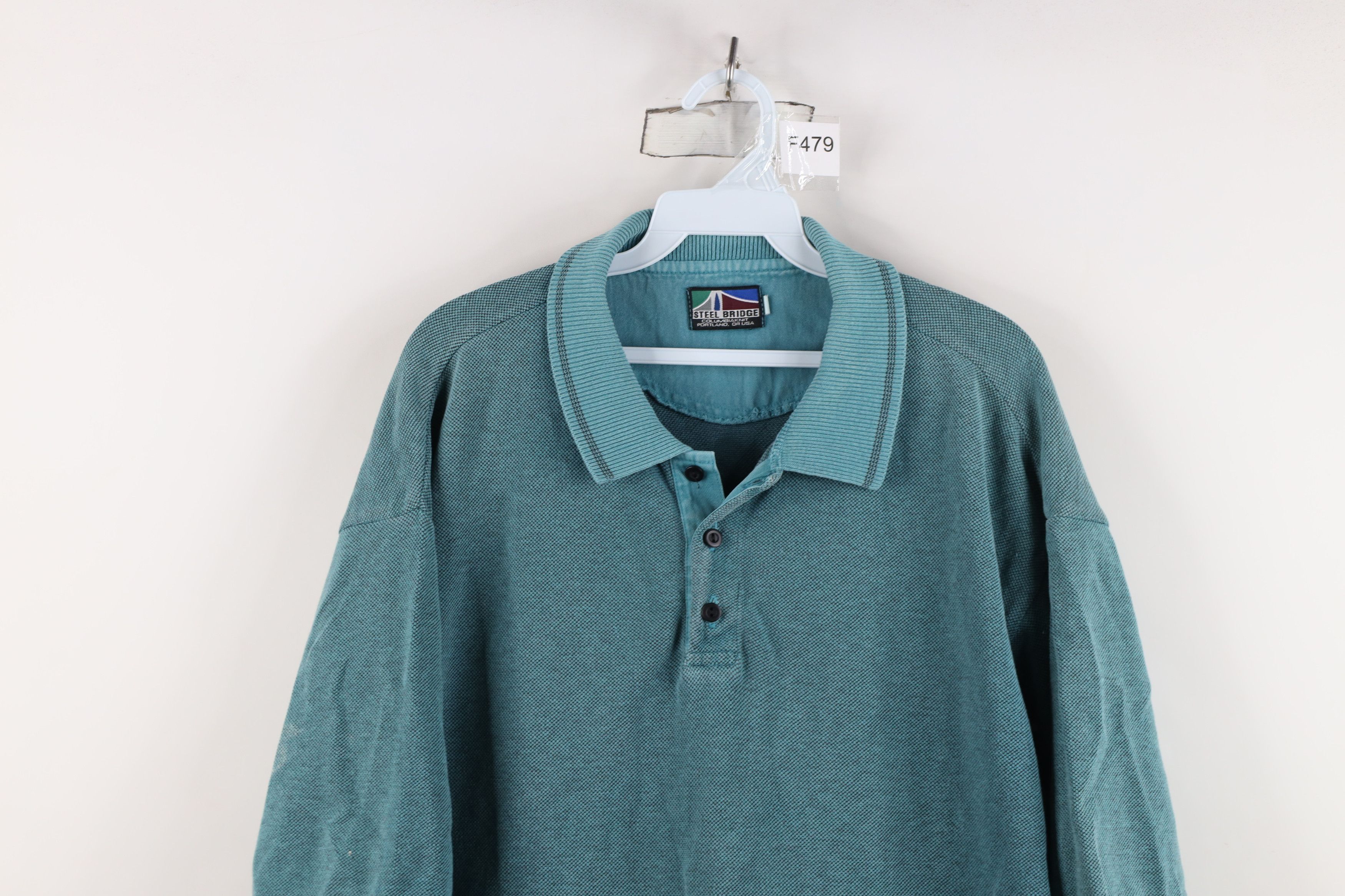 Vintage Vintage 90s Streetwear Stonewash Cotton Golf Polo Shirt USA Size US XL / EU 56 / 4 - 2 Thumbnail
