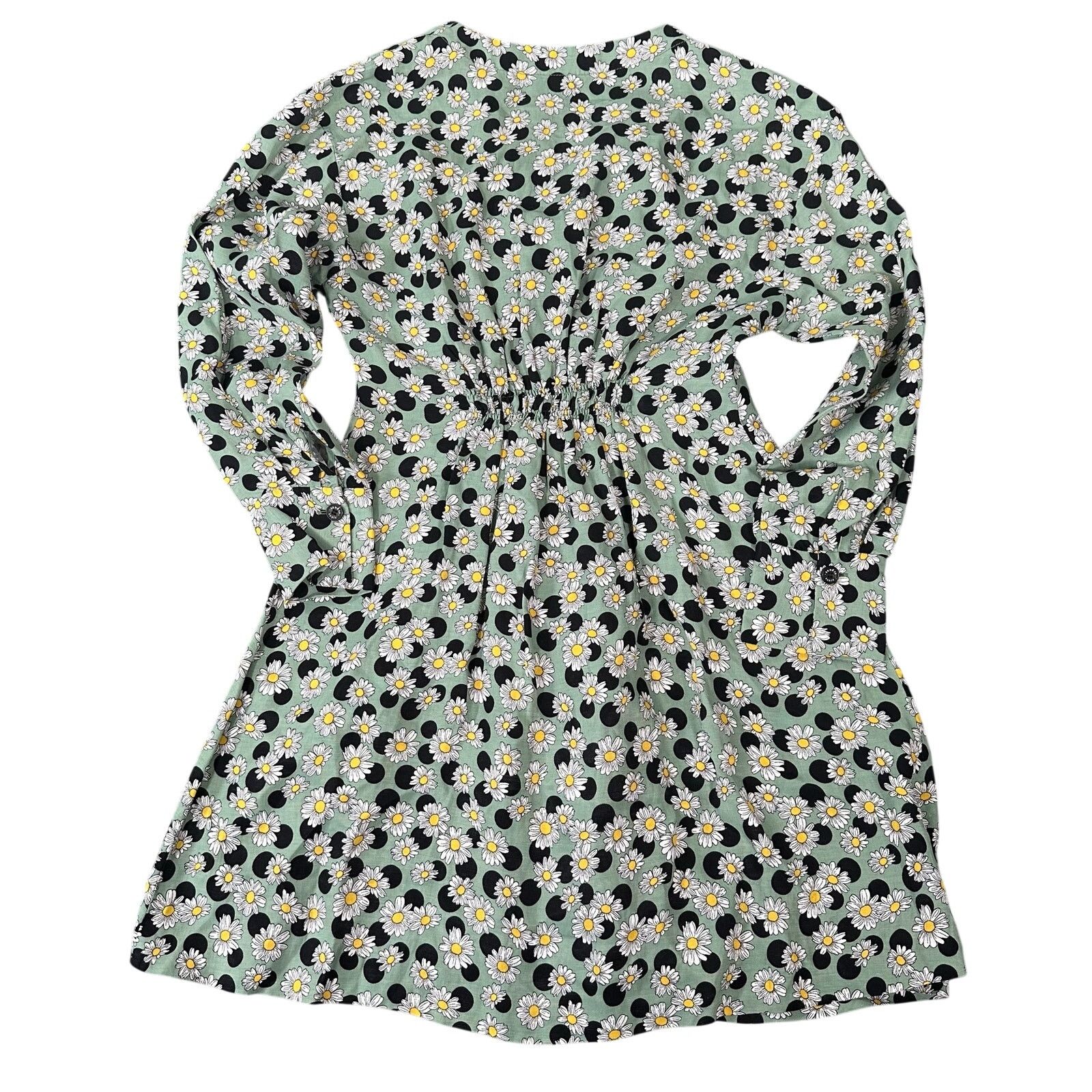 Sandro Sandro Angele Ruched Floral Printed Linen-Blend Mini Dress Size M / US 6-8 / IT 42-44 - 3 Thumbnail