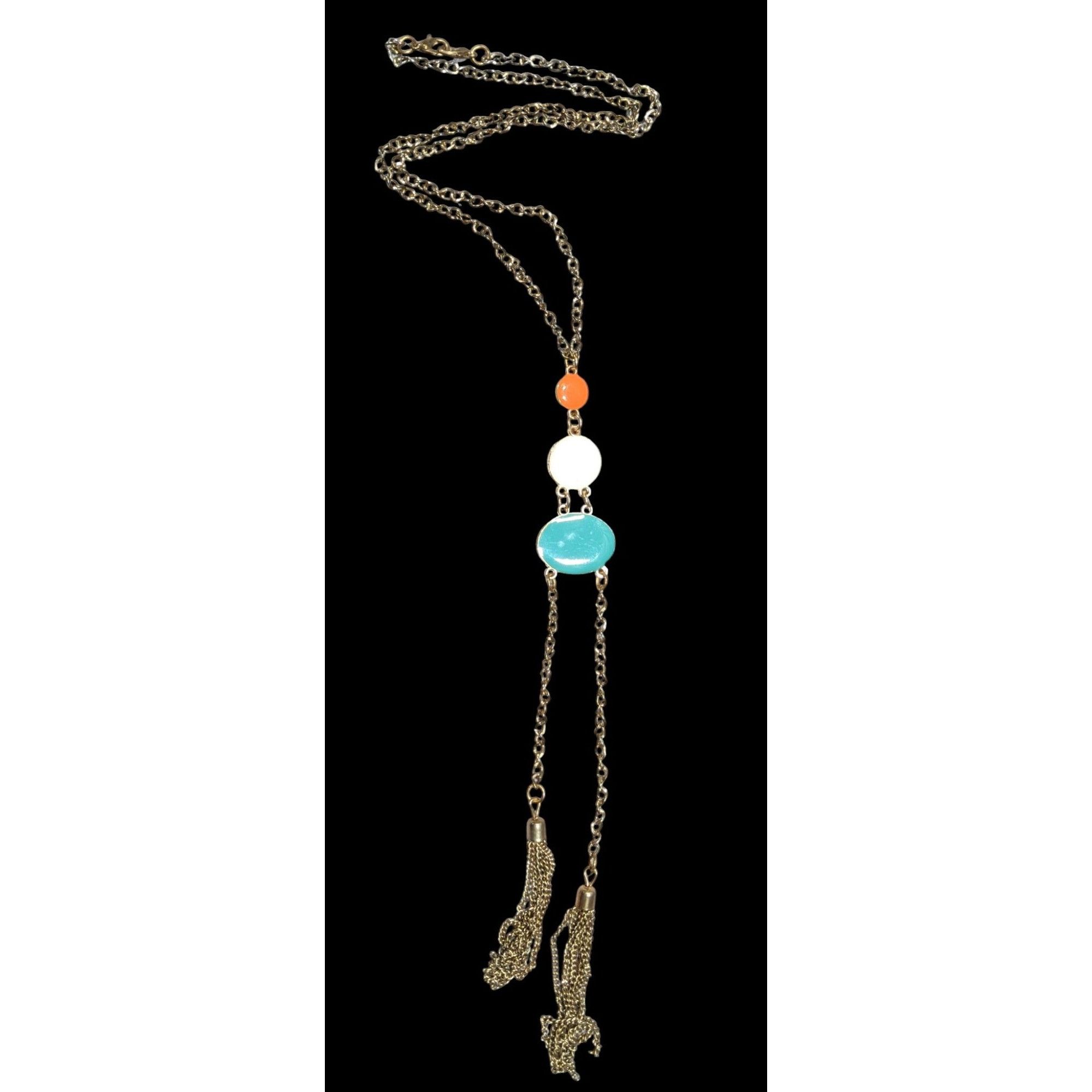 Other Retro Bohemian Enamel Disc Fringe Necklace Size ONE SIZE - 1 Thumbnail