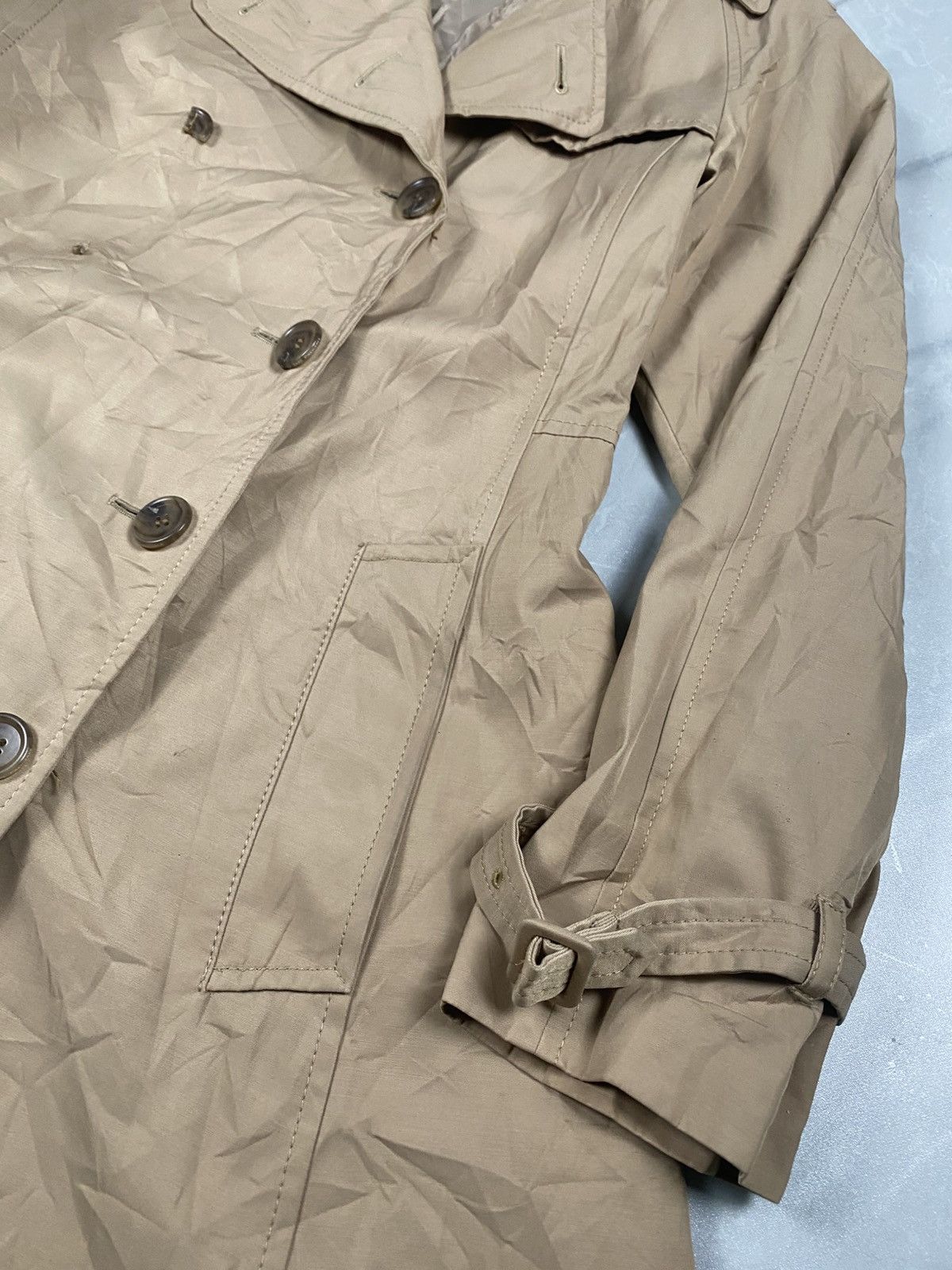 Jean Paul Gaultier Rare JPG for Sept Premieres Light Trench Coat Size M / US 6-8 / IT 42-44 - 6 Thumbnail