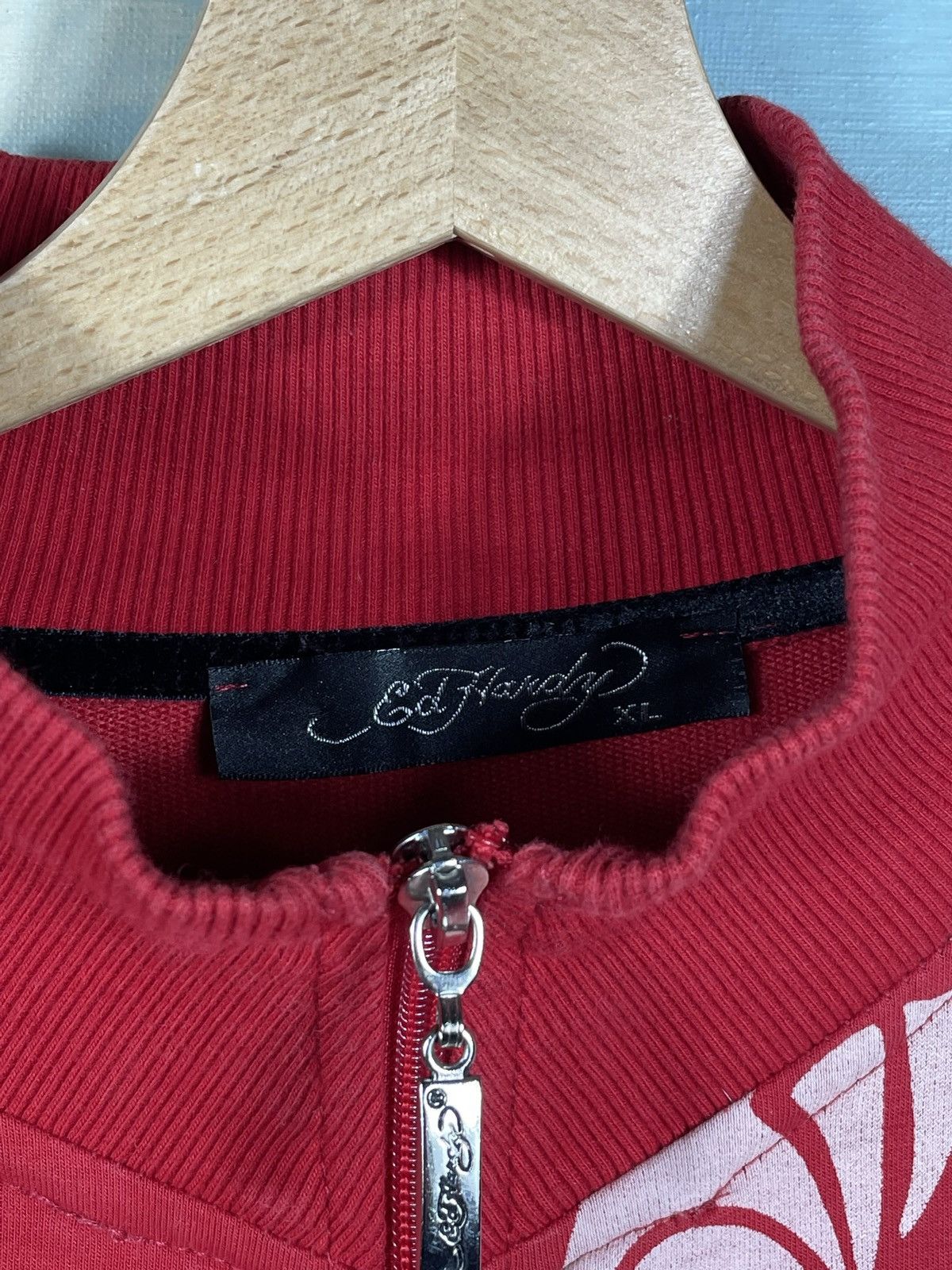 Christian Audigier × Ed Hardy × Vintage Ed Hardy Retro 00s Hoodie With Crystals Affliction Grunge Size XL / US 12-14 / IT 48-50 - 7 Thumbnail