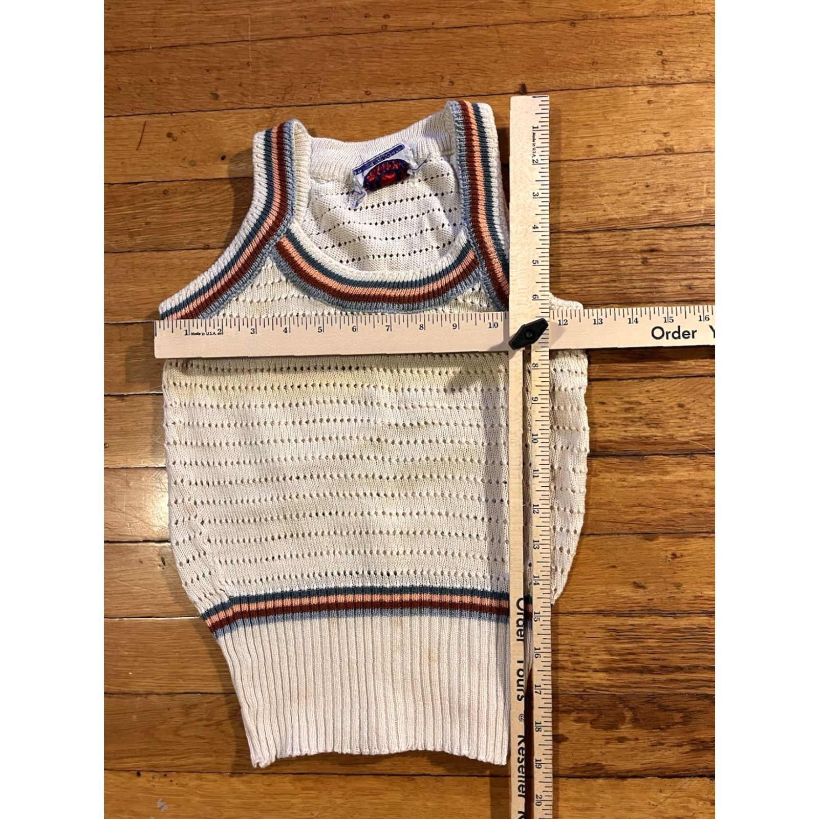 Vintage VINTAGE Kitty Hawk Knit Tank Top Women’s Small Ivory 90s Size S / US 4 / IT 40 - 6 Thumbnail