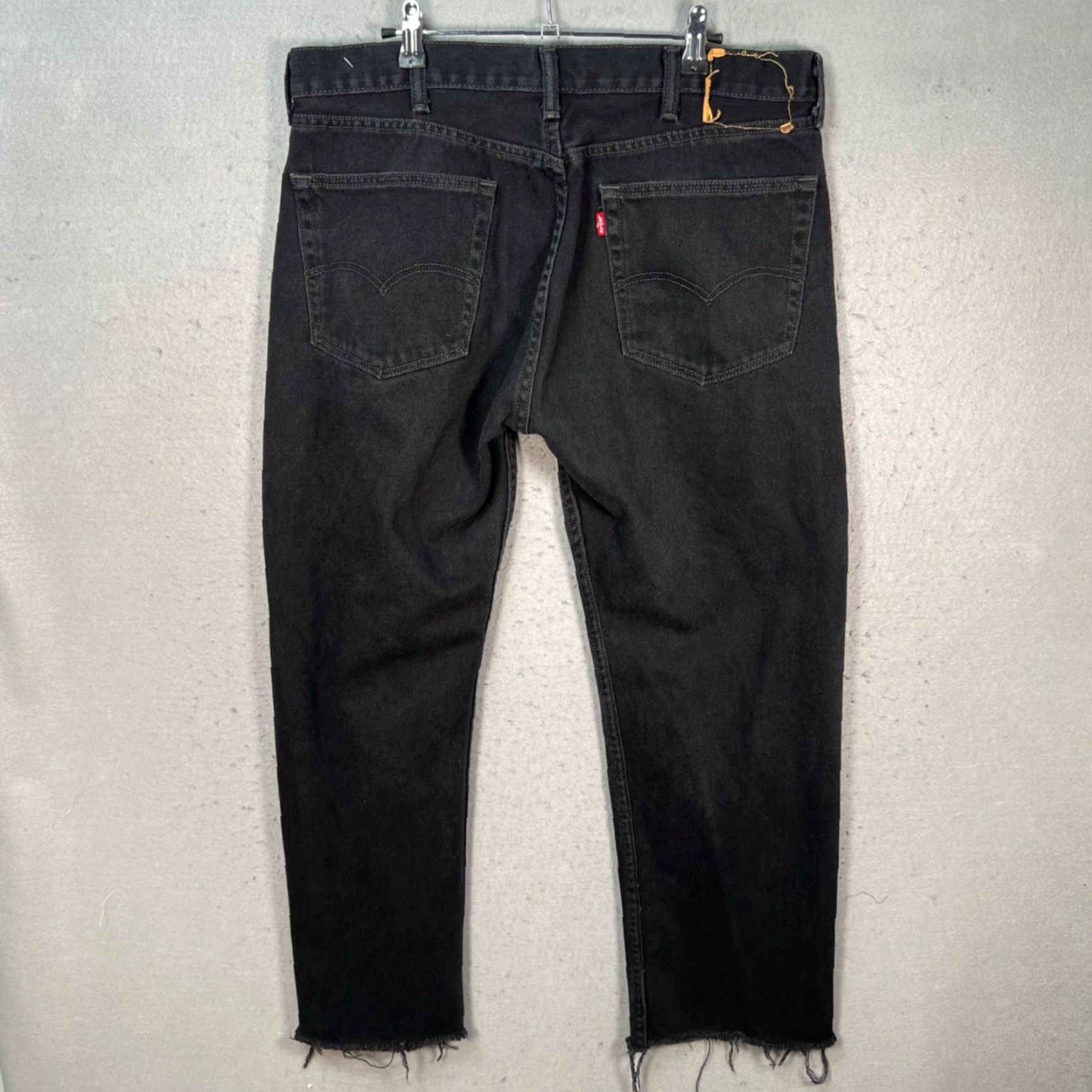 Levi's Levi's Black Mens Jeans 501 Series 5-Pocket Straight Denim Distressed 38x29 Regular Rise Mid Inseam 29 Adult Mens Black Denim Jeans Size US 38 / EU 54 - 2 Thumbnail