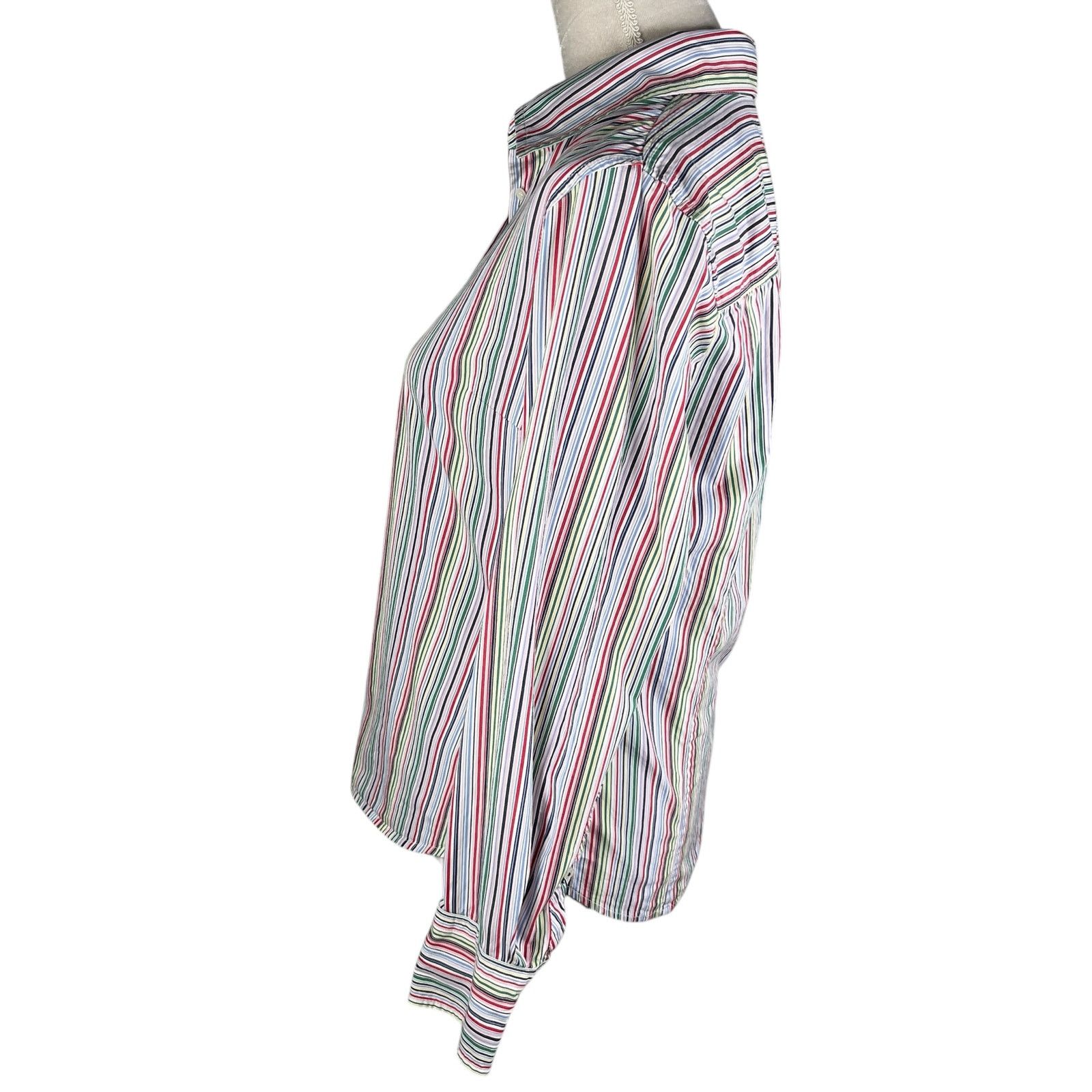J.Crew J Crew Vintage Button Down Rainbow Stripes Medium Size M / US 6-8 / IT 42-44 - 3 Thumbnail