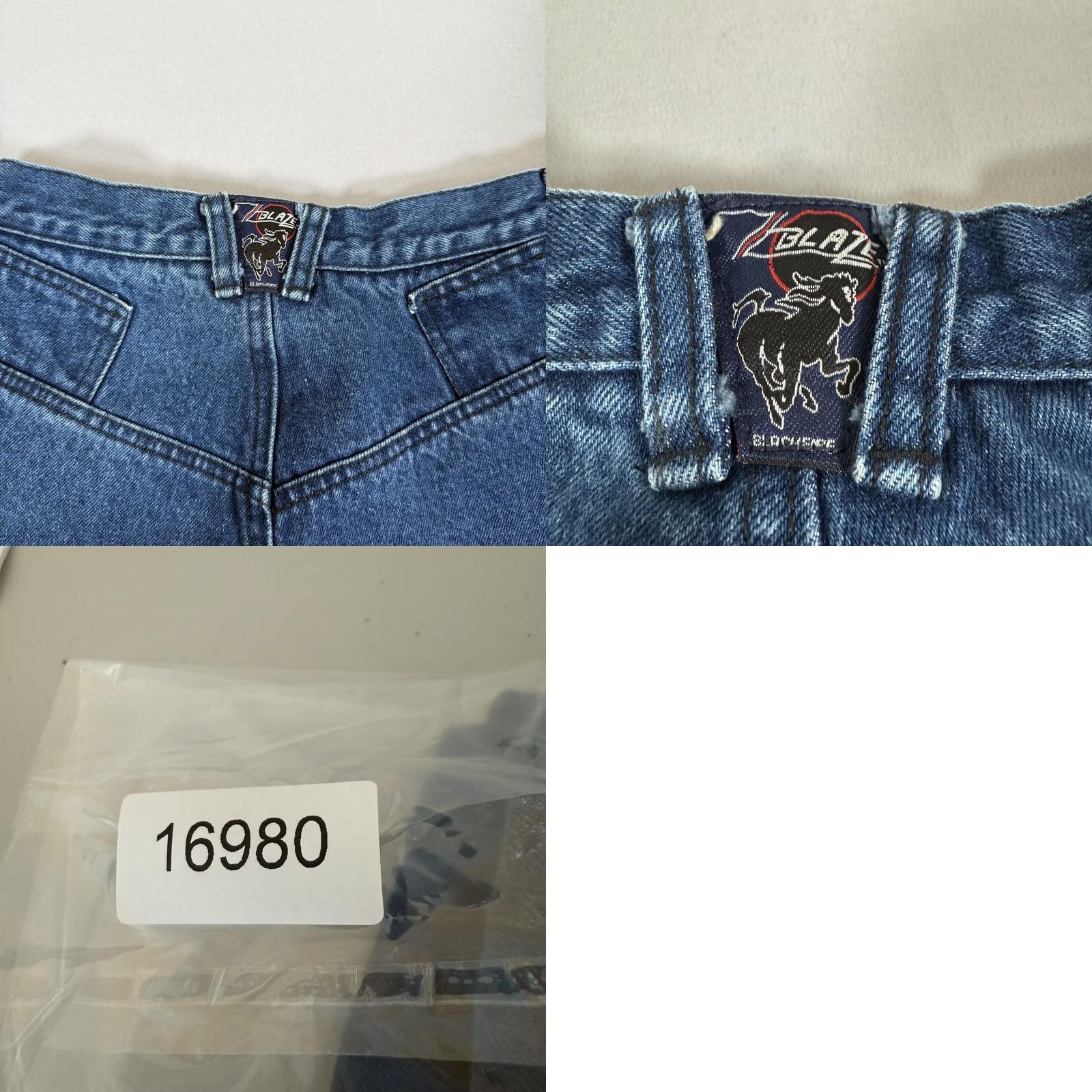 Denime VINTAGE Blaze Jeans Womens Jeans 90s Blue High Rise Slim Fit Denim Pants Western 90s Girls Womens Size 34" / US 12 / IT 48 - 10 Thumbnail