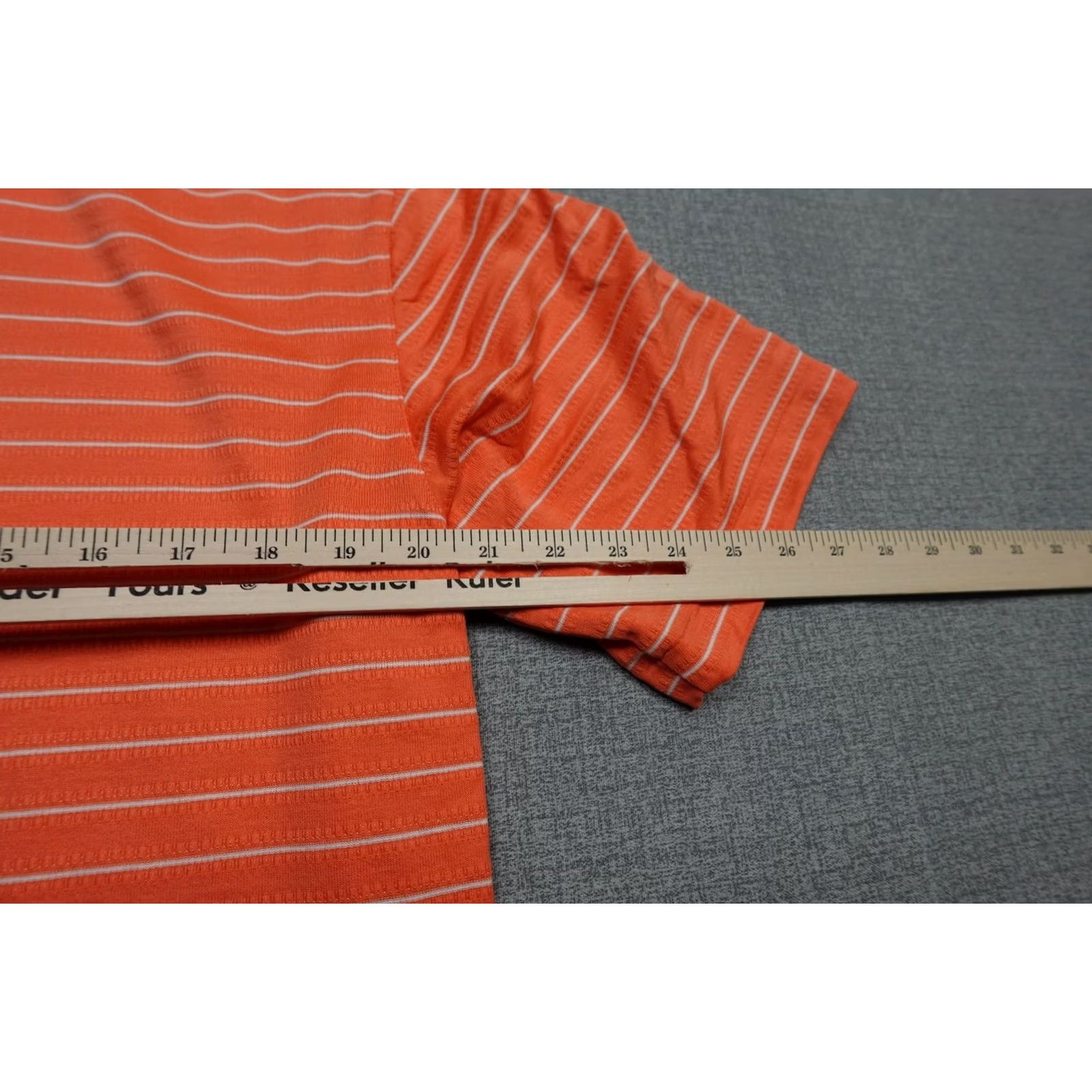 Nike Vintage Nike Tiger Wood Collection Polo Mens Large Orange Striped Knit Cotton Golf Shirt Size US L / EU 52-54 / 3 - 6 Thumbnail