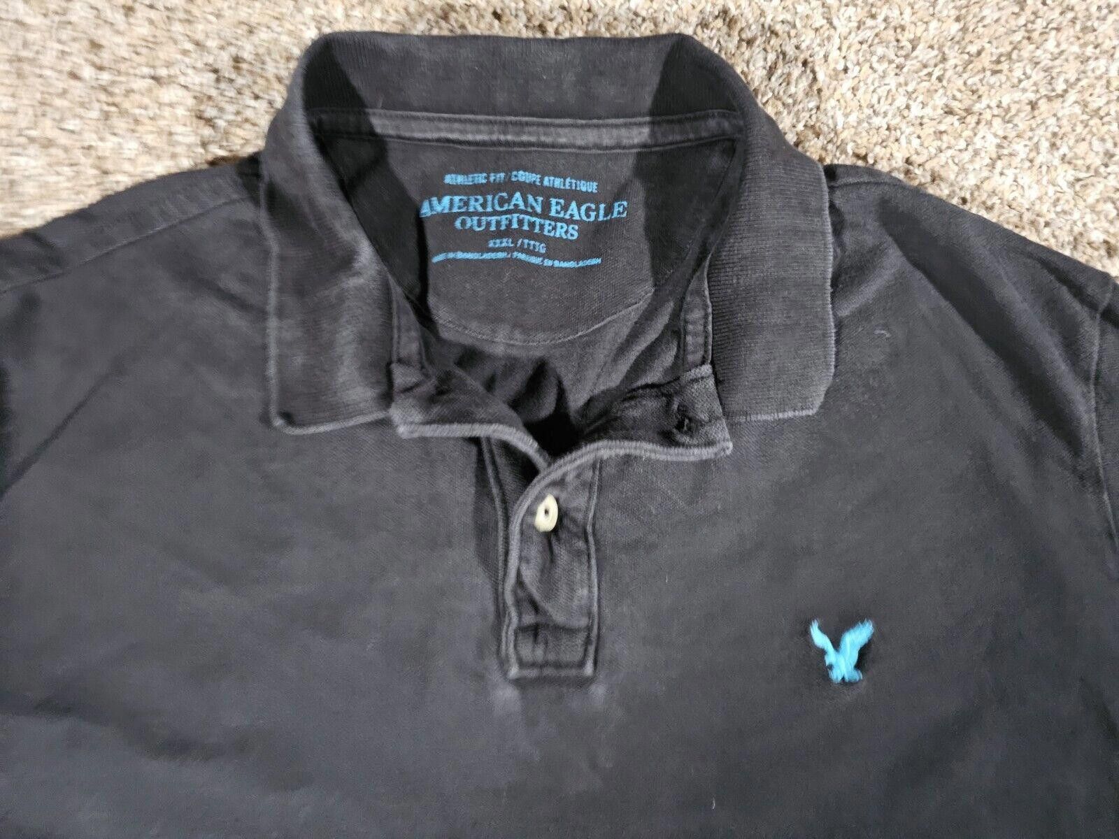 Designer American Eagle XXXL Black Polo Size US XXL / EU 58 / 5 - 2 Thumbnail
