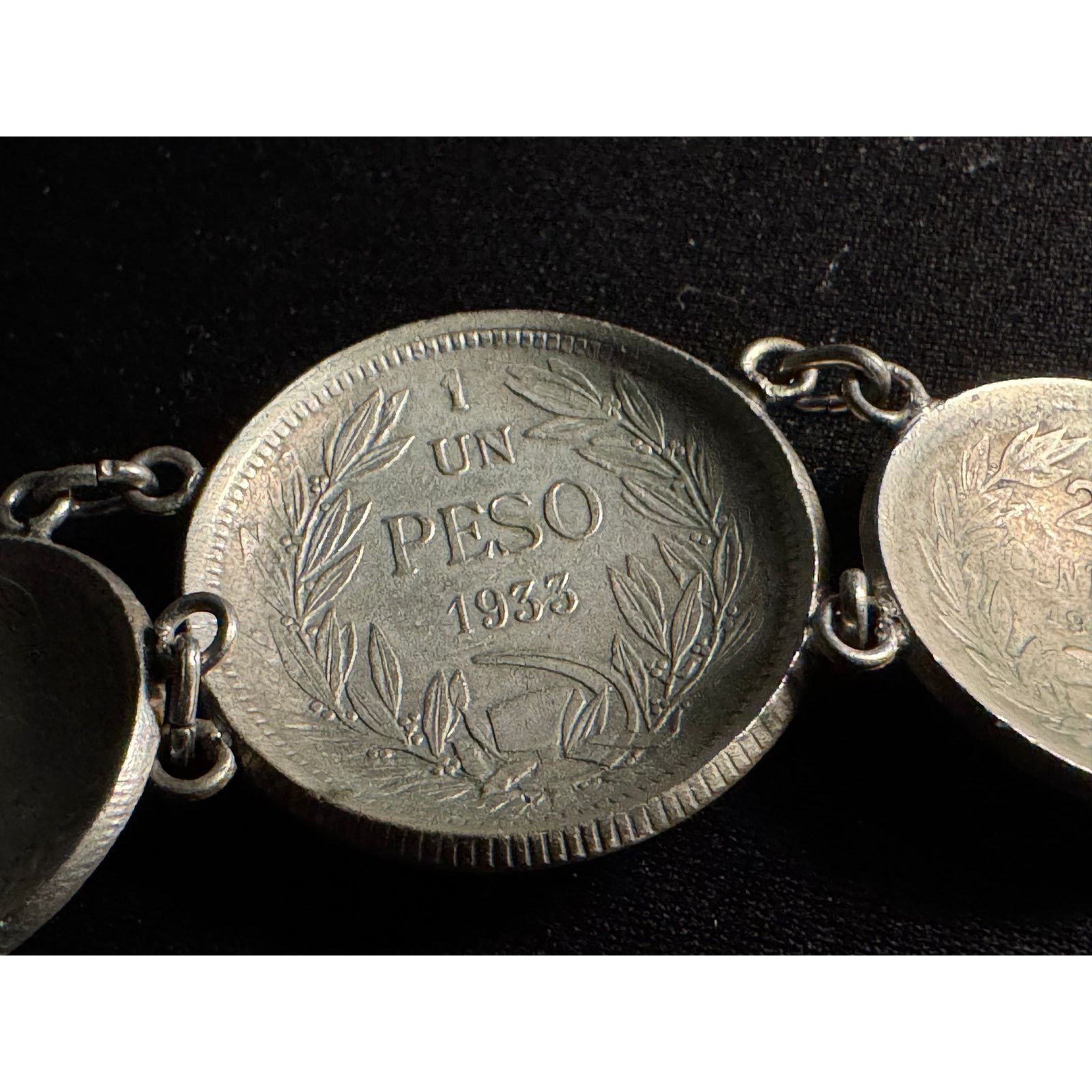 Other Chile 1930's Peso's 7.75in Bracelet Size ONE SIZE - 8 Thumbnail