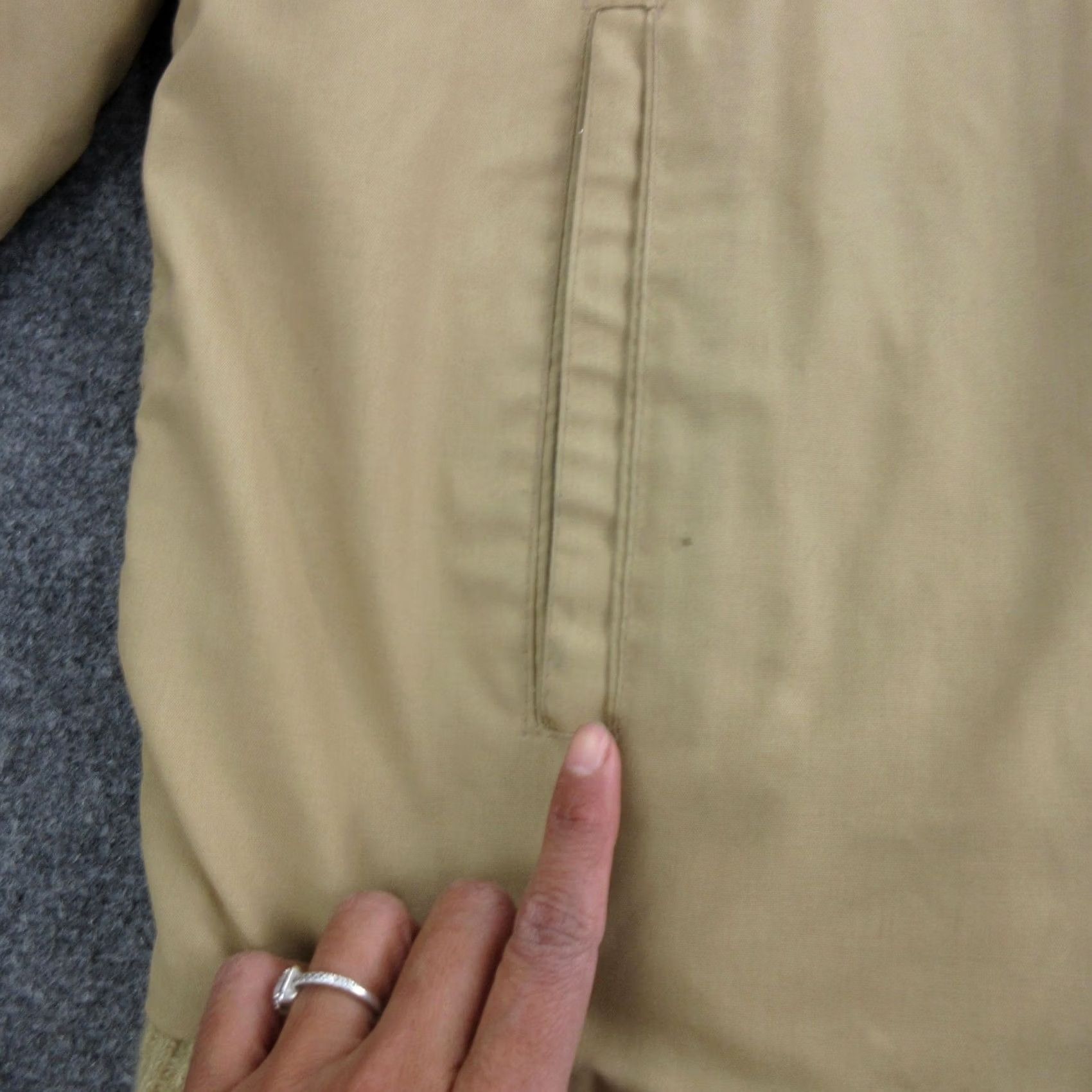 Vintage VINTAGE Derby of San Francisco Bomber Jacket Men MT Tan Canvas Short Zip Insulated Pockets Size US M / EU 48-50 / 2 - 6 Thumbnail