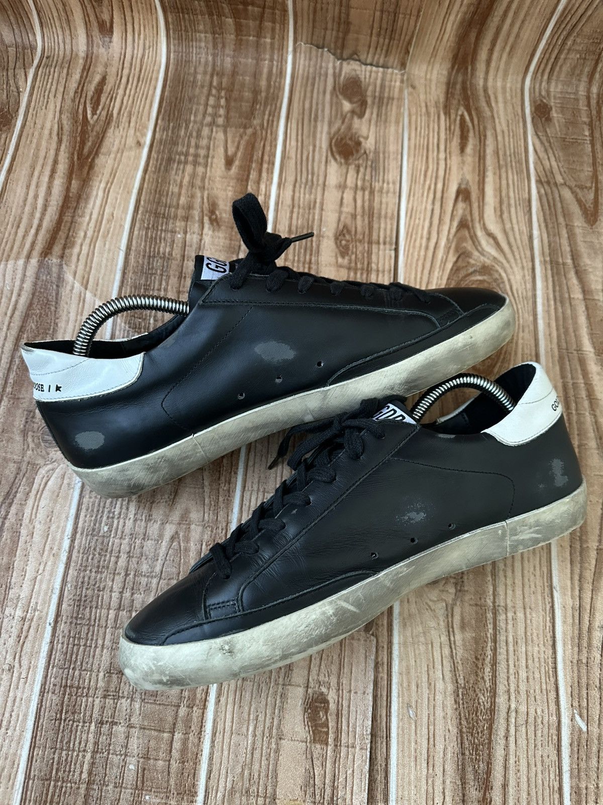 Golden Goose Golden Goose Superstar GGDB Black Leather Lowtop Sneakers Size US 9 / EU 42 - 16 Thumbnail