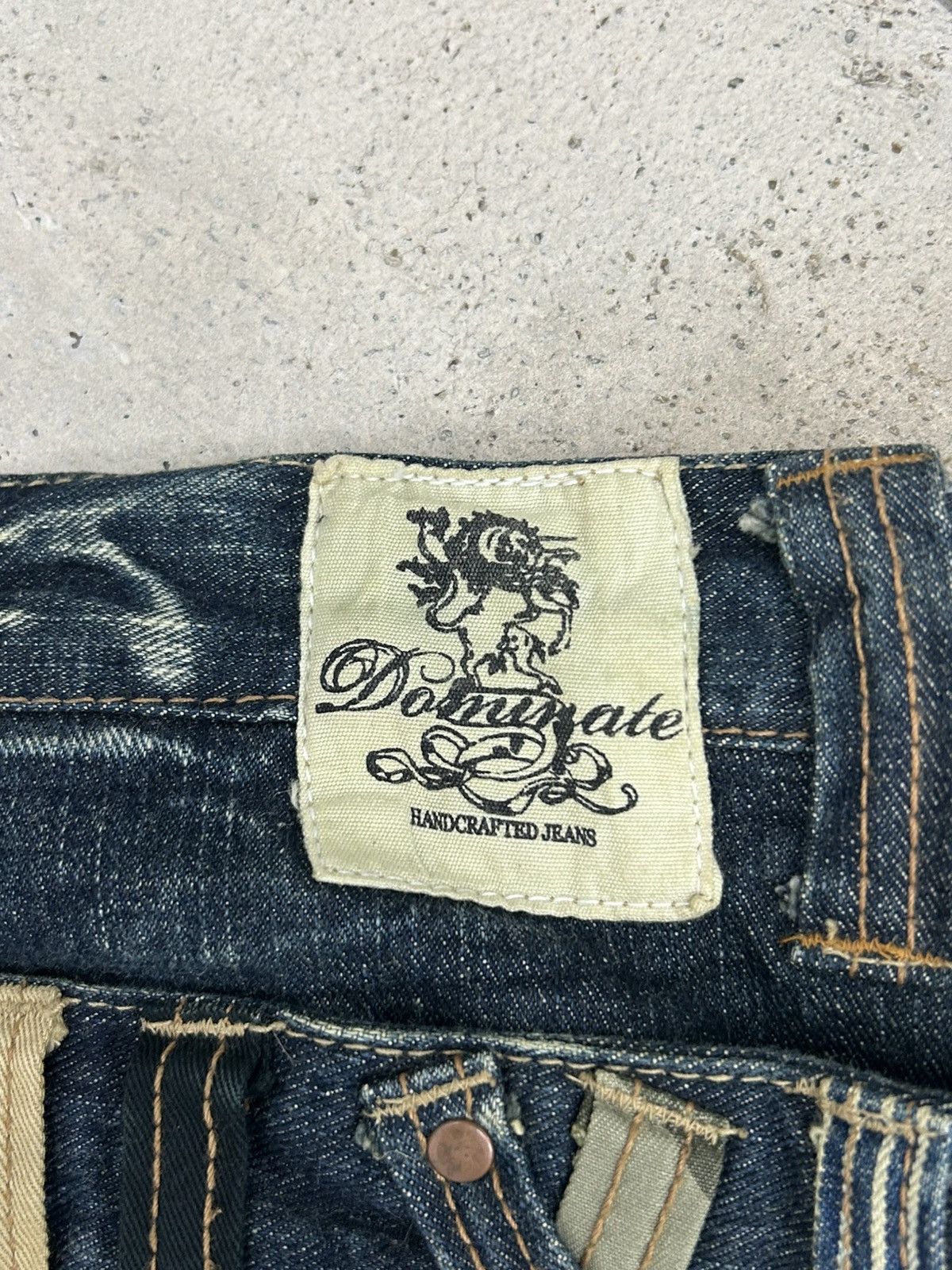 Le Grande Bleu (L.G.B.) Vintage Dominate Double Waist Jeans Clawn Marks Washed Size US 34 / EU 50 - 13 Thumbnail