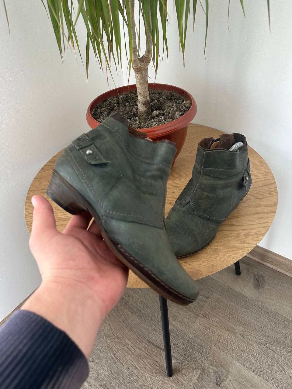 A.S.98 × Japanese Brand × Vintage Vintage A.S.98 Airstep Japanese Leather Green Zip Shoes Size US 6 / IT 36 - 7 Thumbnail