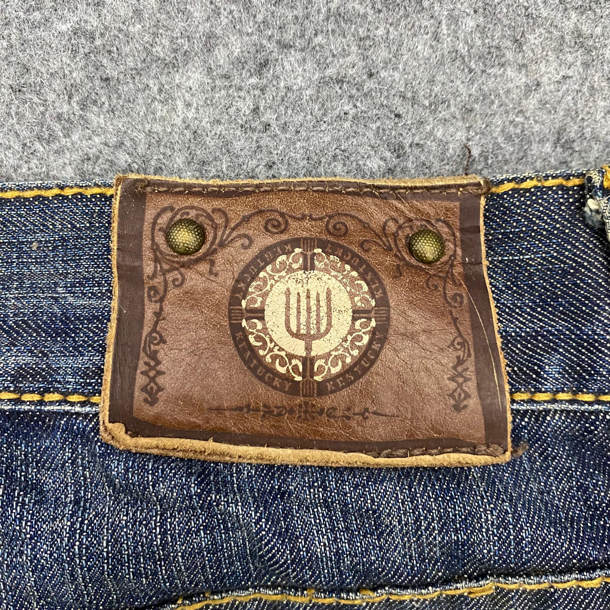 If Six Was Nine Vintage Kentucky Distressed Flare Denim Size US 34 / EU 50 - 11 Thumbnail