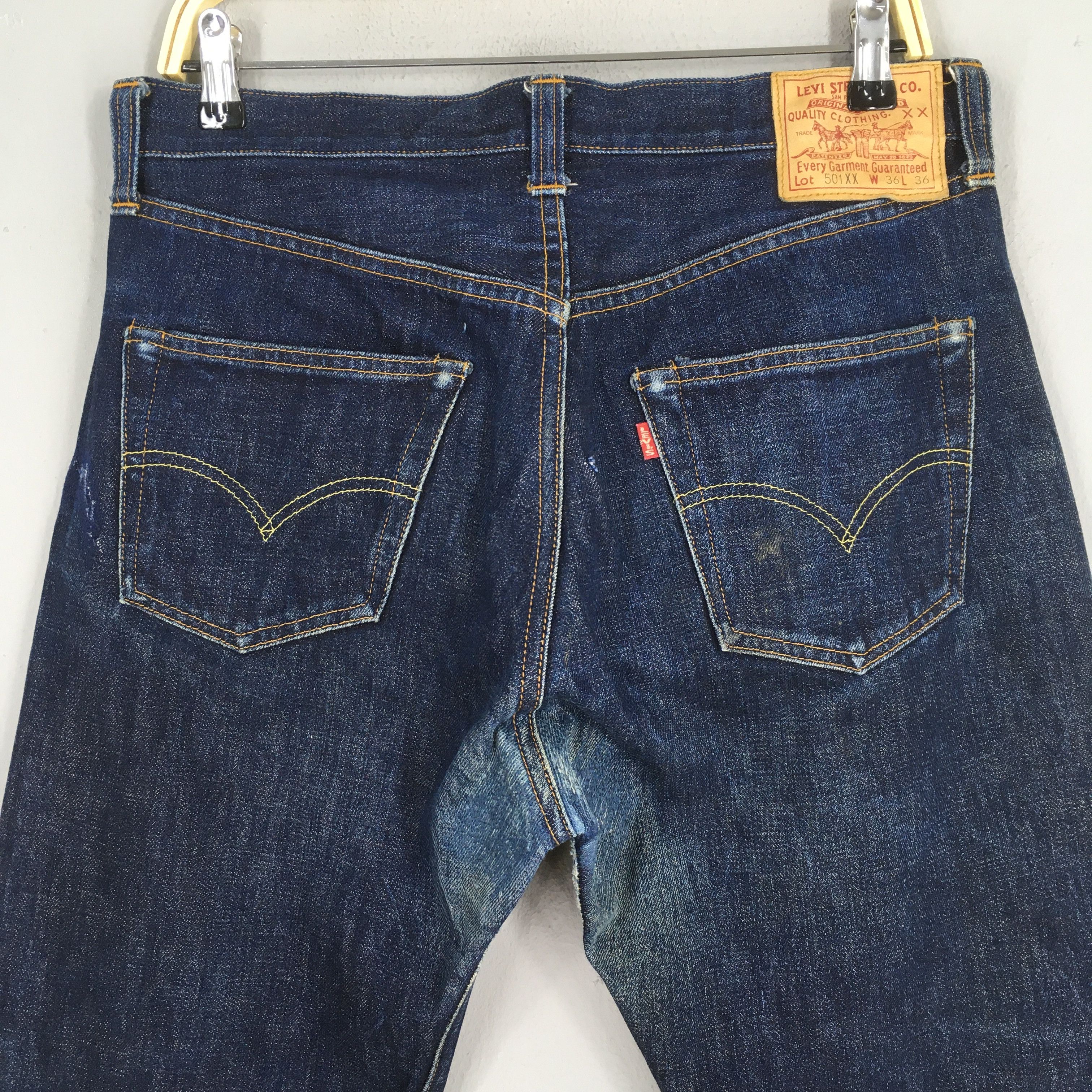Levi's ize 34x29.5 Vintage 90s Levi's 501XX Big E Jeans S1352 Size US 34 / EU 50 - 8 Thumbnail