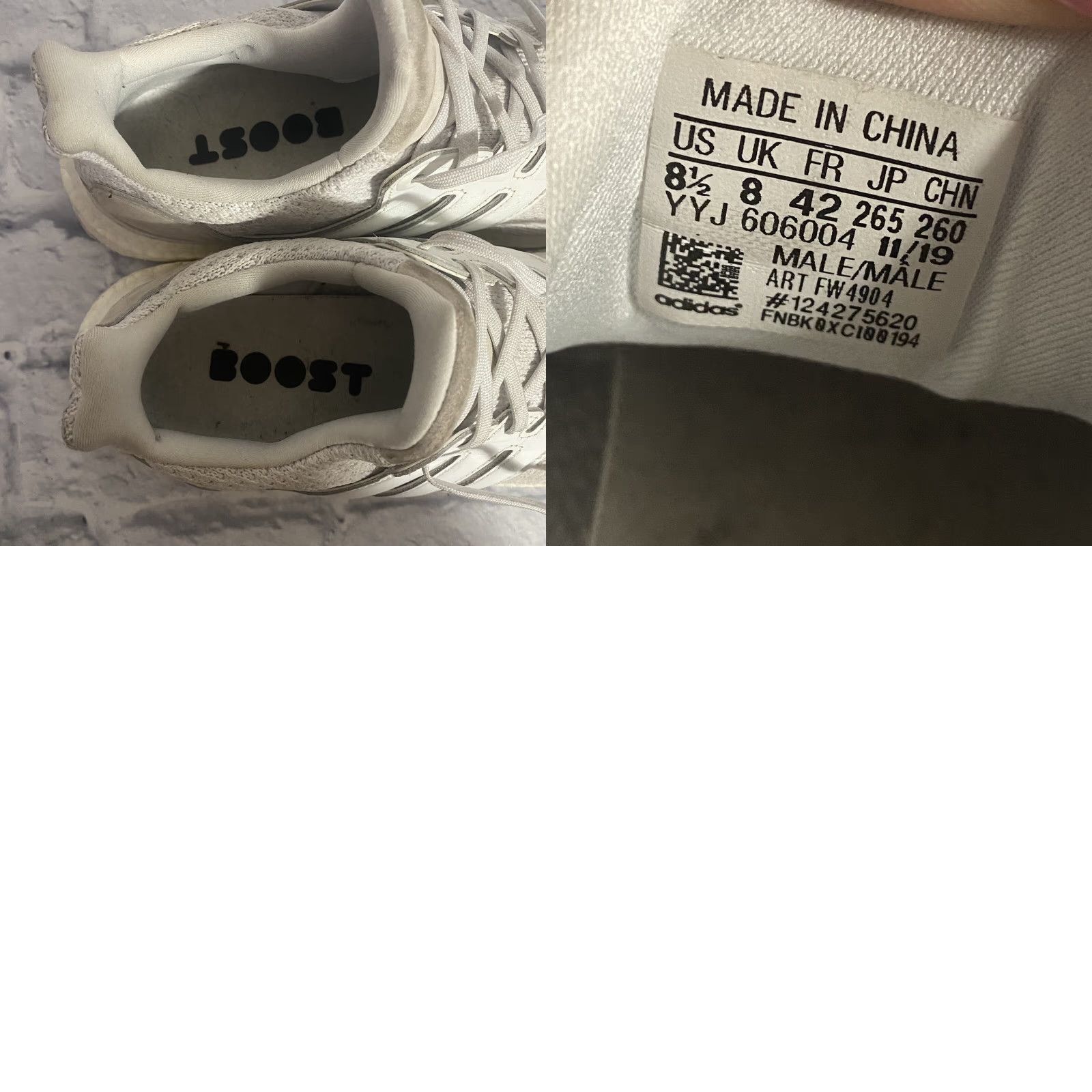 Adidas adidas UltraBoost DNA Cloud White Leather Grey Suede FW4904 Men’s Size 8.5 Size US 8 / EU 41 - 9 Thumbnail