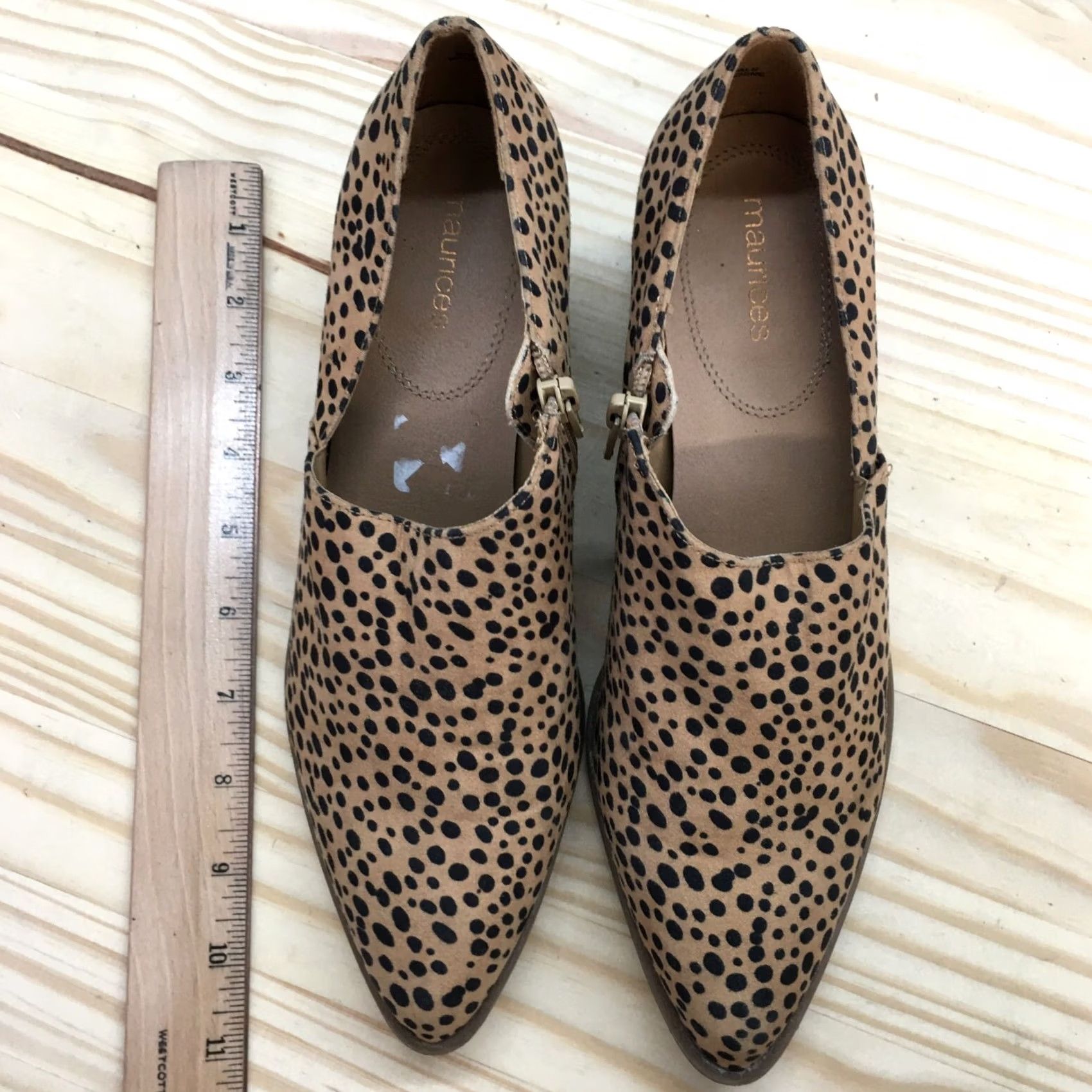 Vintage Maurices Boots Womens Brown Amanda Stitch Low Side Shootie Leopard Size US 8 / IT 38 - 5 Thumbnail