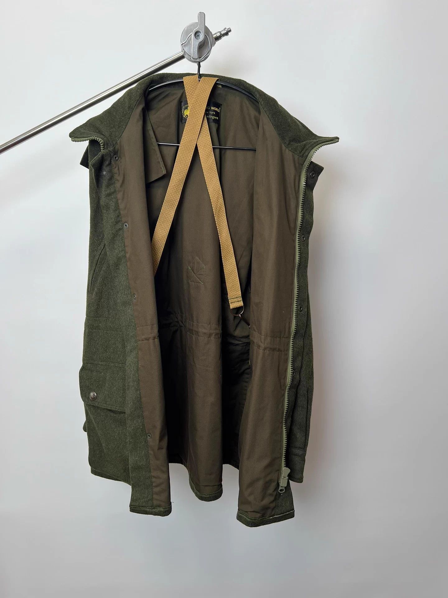 Vintage Vintage Dark Green High Collar Removable Wool Coat Size US S / EU 44-46 / 1 - 6 Thumbnail