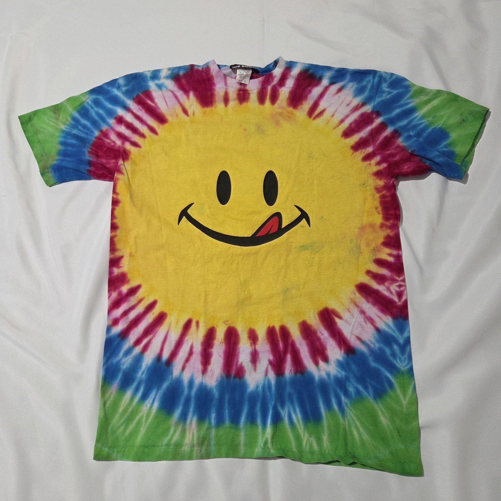 Joe Boxer VTG 90s Joe Boxer Smiley Face Tie-Dye Shirt (ASAP Rocky) -XL Size US XL / EU 56 / 4 - 1 Thumbnail
