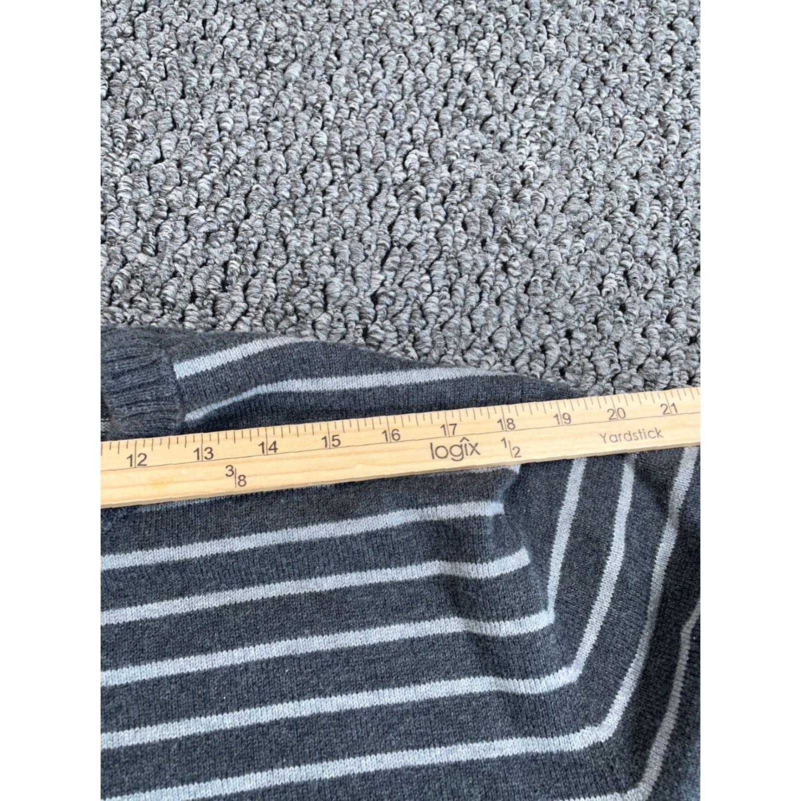 Vintage DULUTH Cotton Blend Chunky Knit Striped Sweater Adult XL Gray Crewneck Mens Size US XL / EU 56 / 4 - 7 Thumbnail