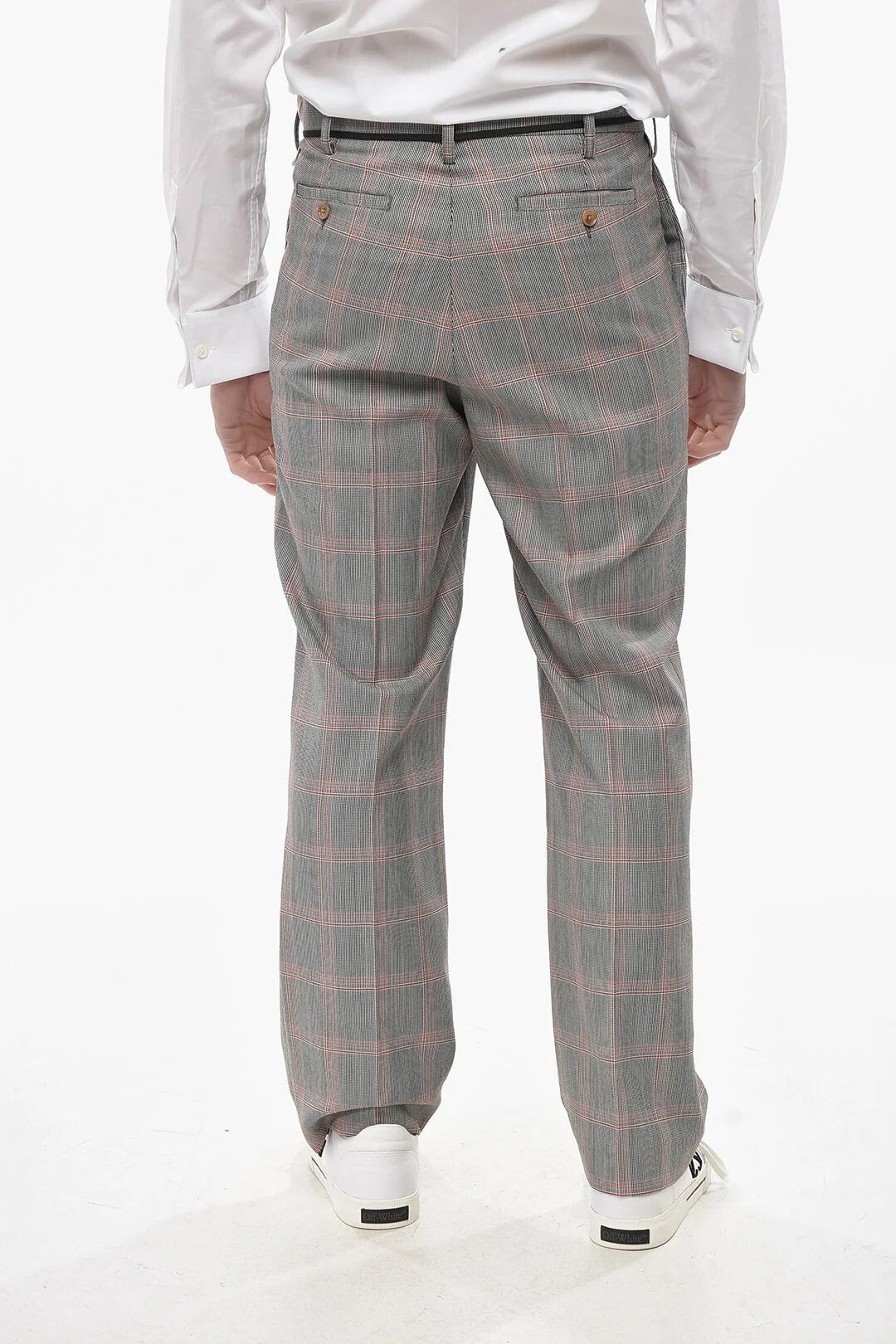 Marni og1mm0326 District Check Virgin Wool-Blend Pant in Grey Size US 32 / EU 48 - 2 Thumbnail