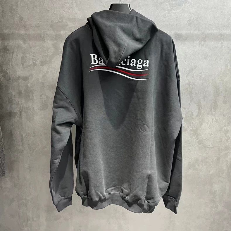 Balenciaga Balenciaga Grey logo printed pullover hooded long sleeve s Size US S / EU 44-46 / 1 - 6 Thumbnail