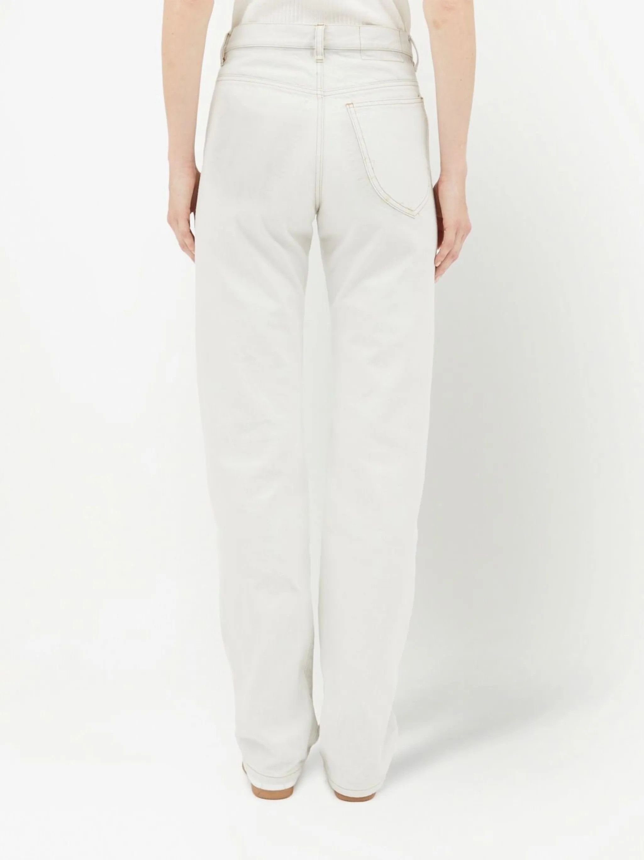 Maison Margiela o1y0625 Casual Pant in White Size 27" / US 4 / IT 40 - 4 Thumbnail