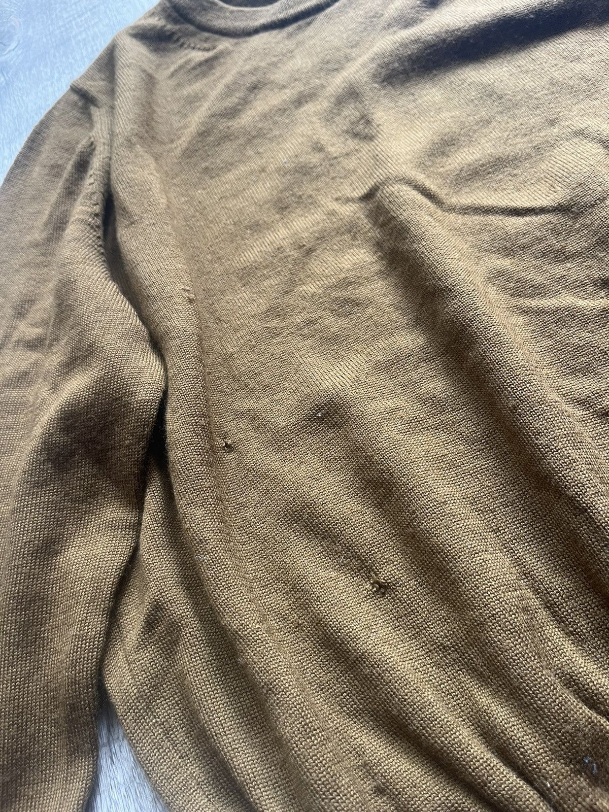 Rick Owens Rick Owens FW16 Brown Wool Knit Sweater — Cropped Waist Size S / US 4 / IT 40 - 2 Thumbnail