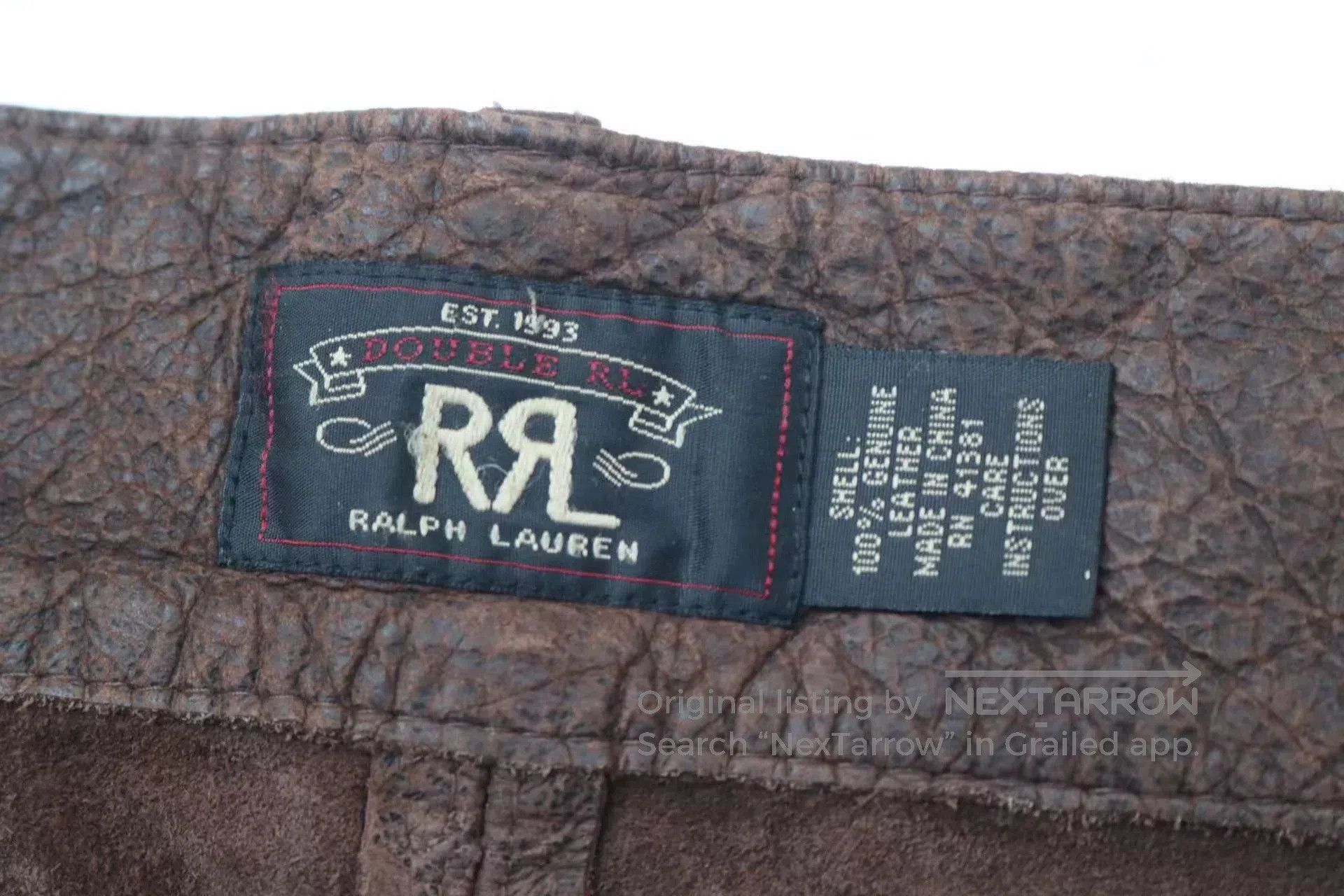 RRL Ralph Lauren RRL Vintage Distressed Leather Western Pants. Size US 31 - 7 Thumbnail