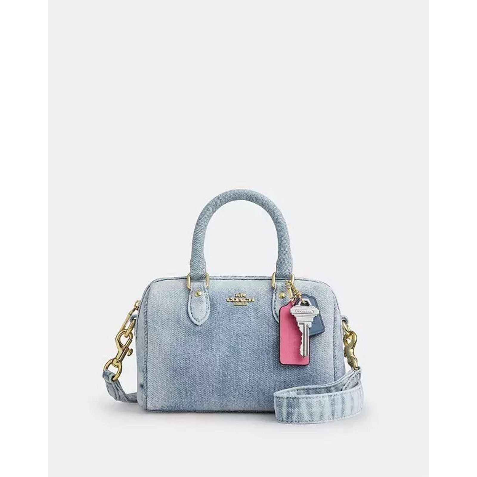 Coach NWT Coach CDY30 Mini Rowan Crossbody Bag Loved Denim Charms Size ONE SIZE - 10 Thumbnail