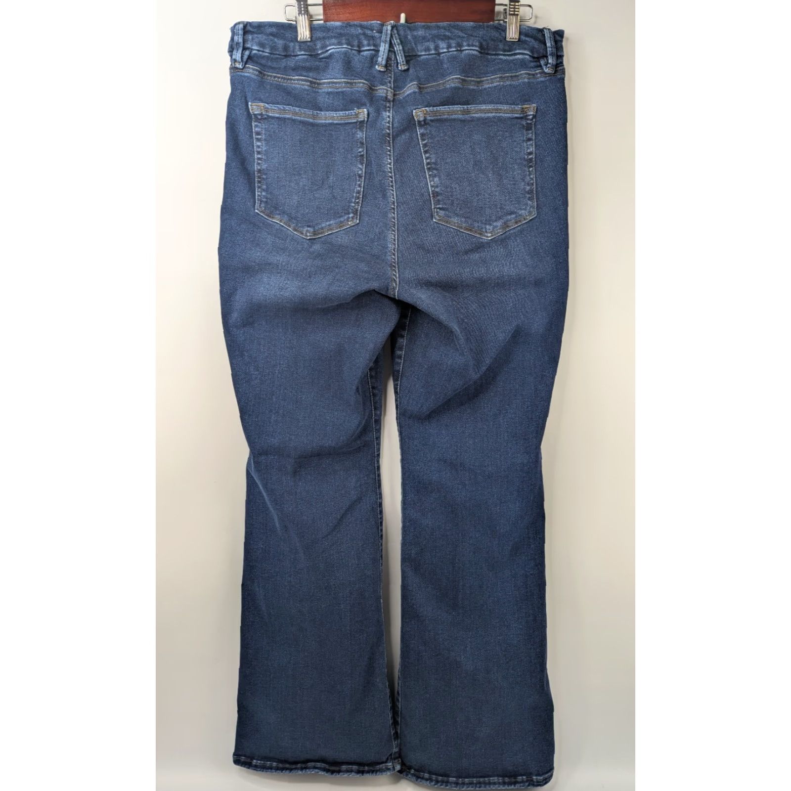 Good American Good American Jeans Flare High Rise Stretch Denim 2XL Womens Wide Leg Blue Shirt? Size 40" / US 18 - 4 Thumbnail