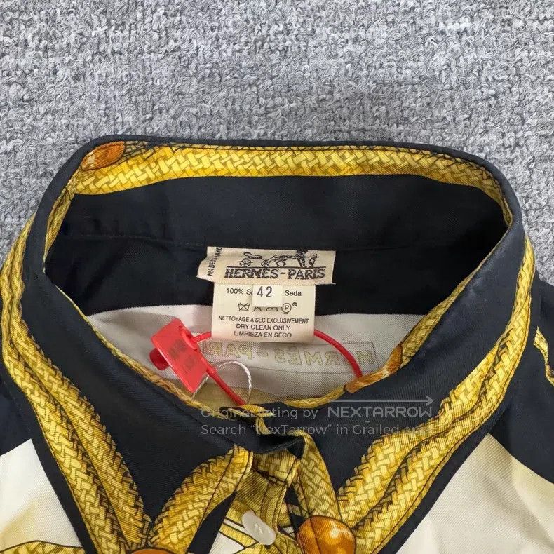 Hermes Hermes Brandenburg Silk Shirt Size M / US 6-8 / IT 42-44 - 3 Thumbnail
