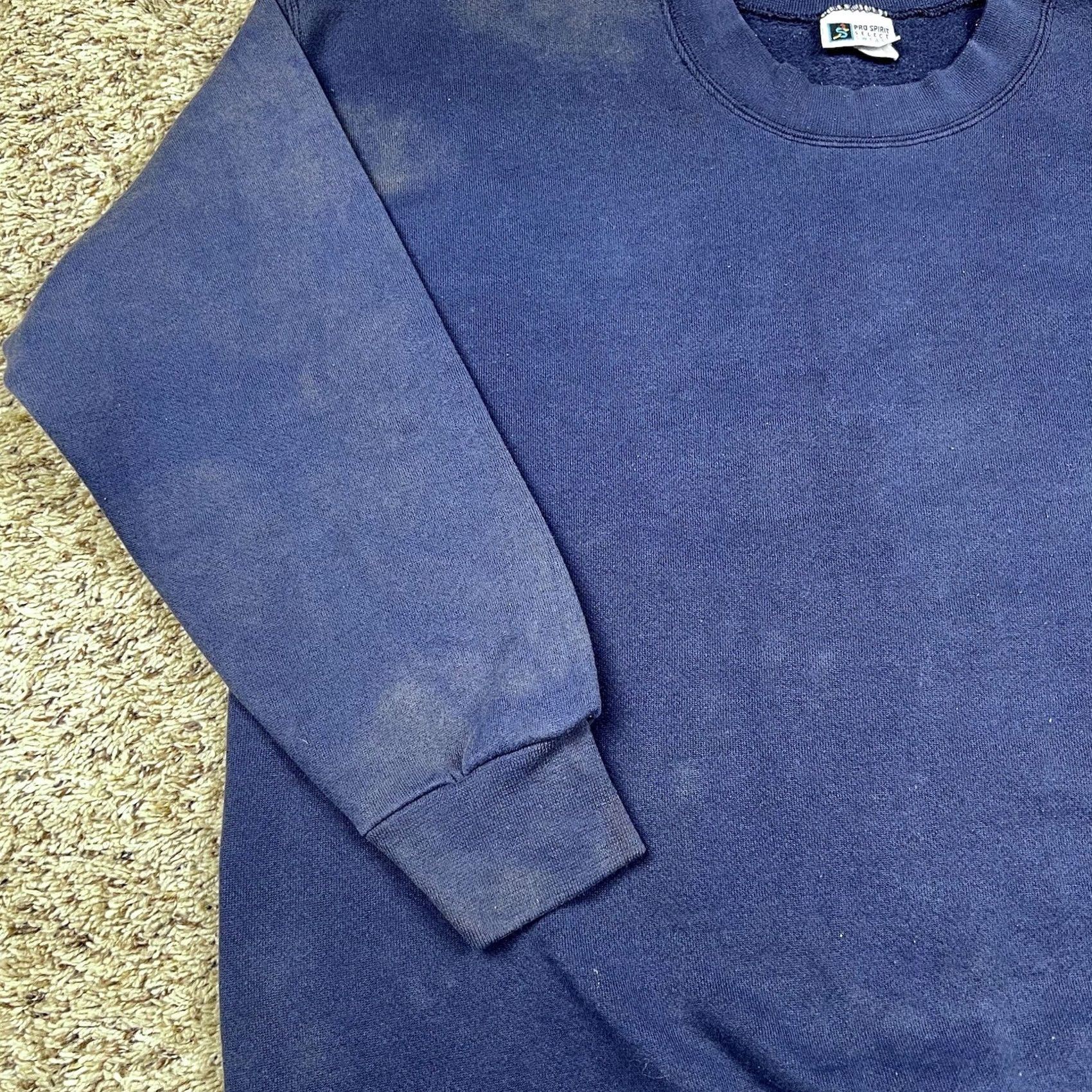 Vintage VINTAGE Pro Spirit Sweatshirt 2XL Blue Crewneck Pullover Mens 90s Made USA Blank, Grunge Lounge Wear Size US XXL / EU 58 / 5 - 4 Thumbnail