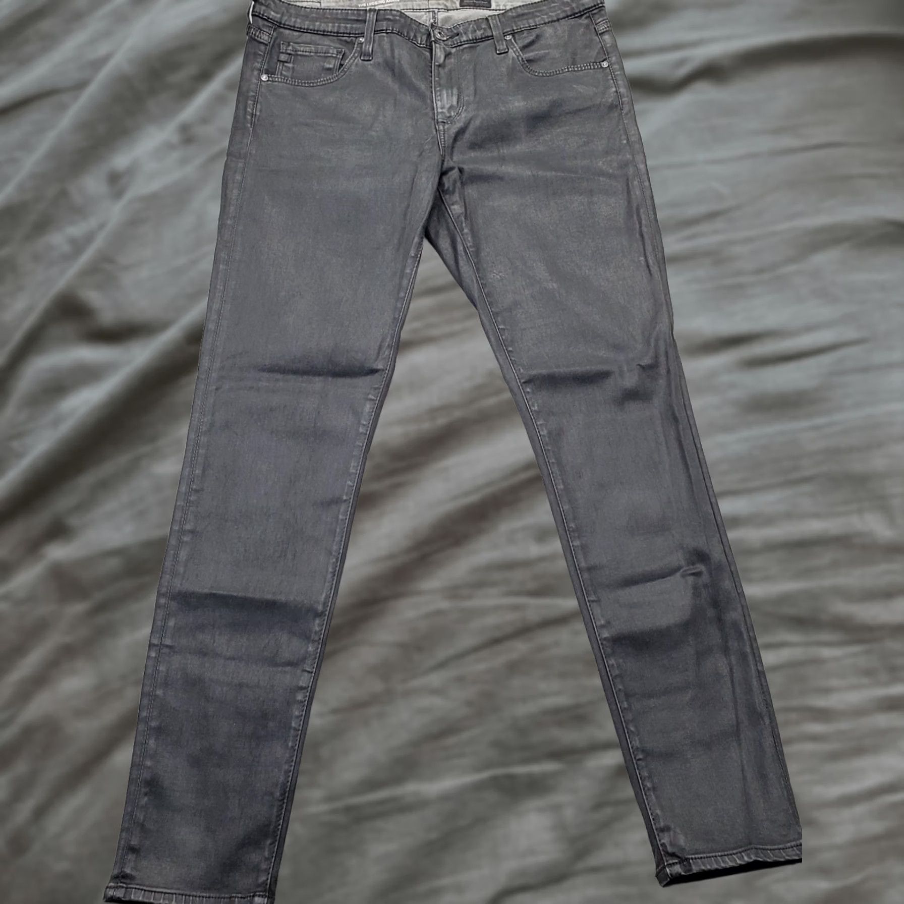 Denime AG Adriano Goldschmied Jeans Women's 30R Black Denim Cotton Super Skinny Size 30" / US 8 / IT 44 - 1 Thumbnail