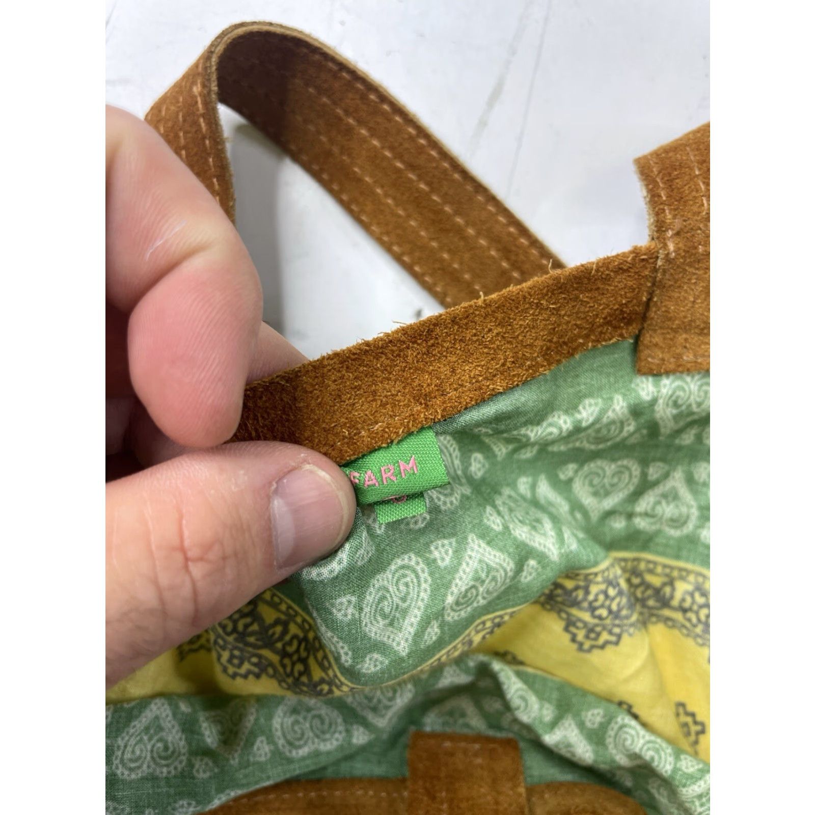 Farm Rio Farm Rio Rio De Janeiro Brazil Bandana Tote Bag Leather Multicolor Size ONE SIZE - 6 Thumbnail