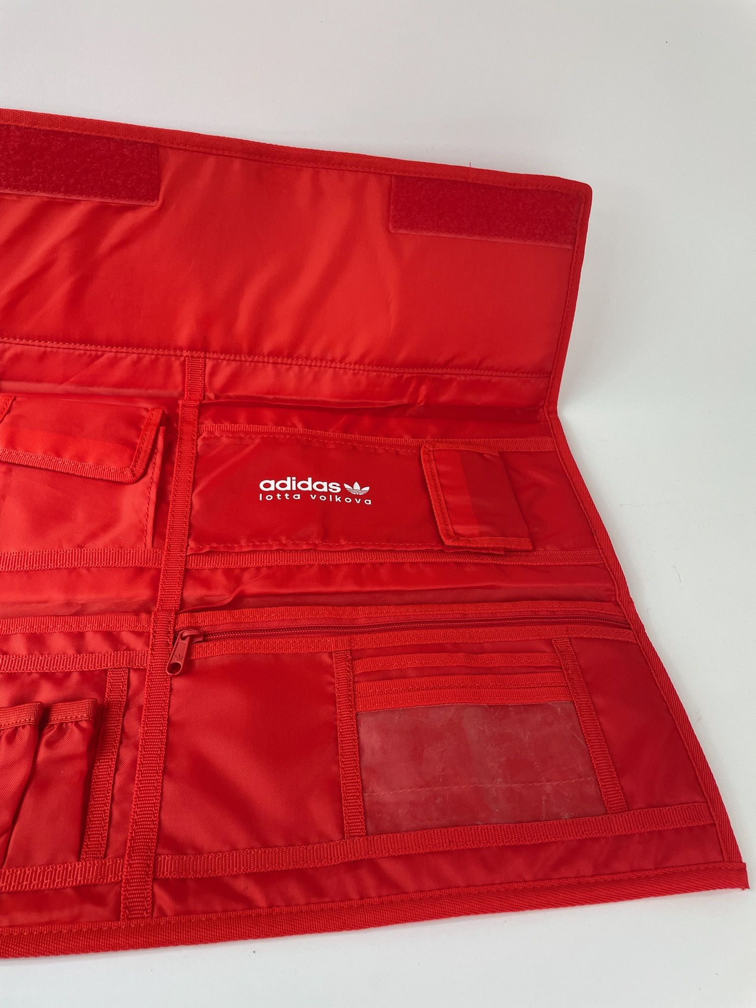 Adidas BNWT LOTTA VOLKOVA Red Trefoil 3 Fold Clutch Size ONE SIZE - 5 Thumbnail