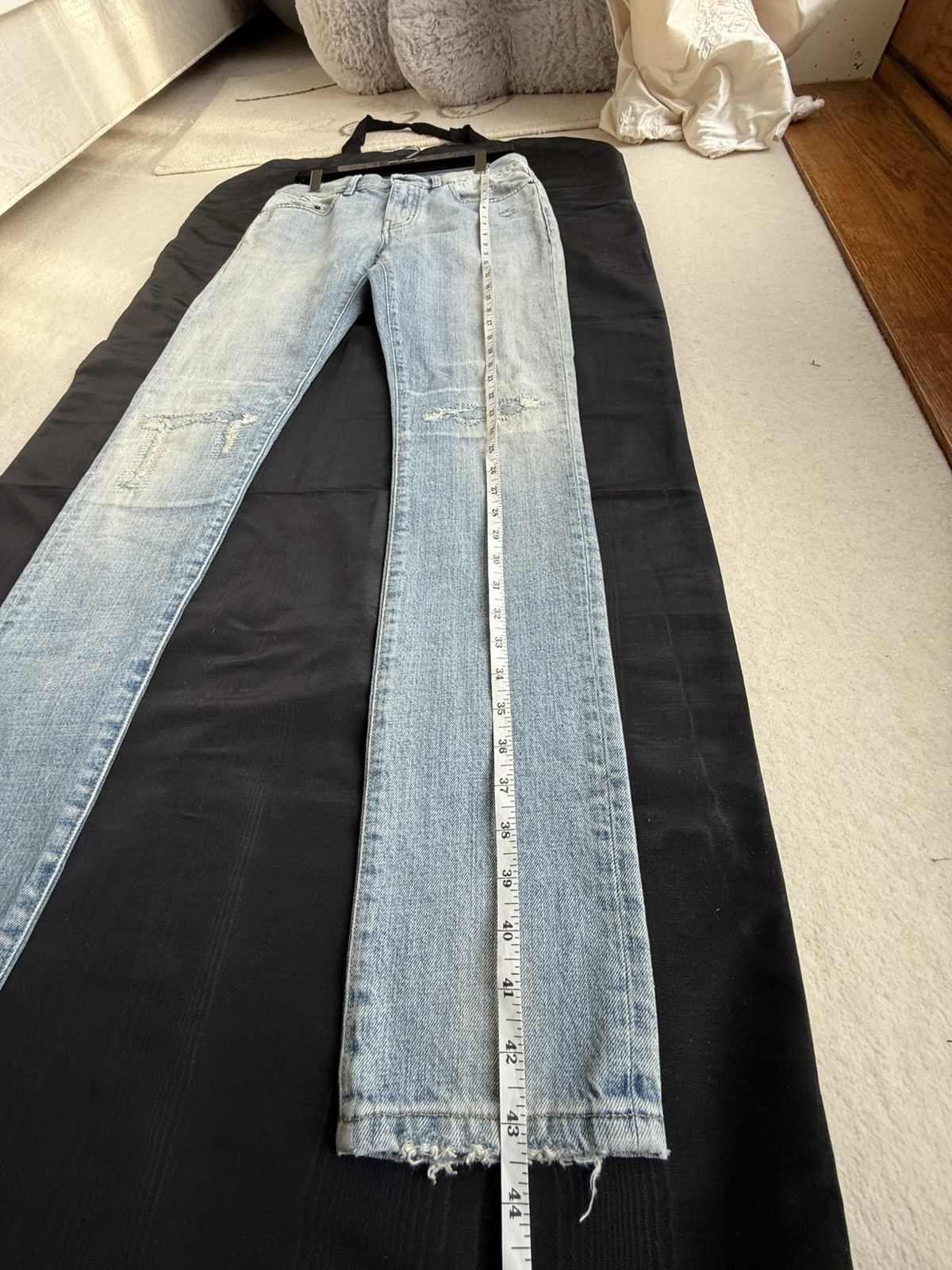 Saint Laurent Paris SS16 Saint Laurent knee rip trash jeans Hedi 29 D02 skinny Size US 29 - 7 Thumbnail