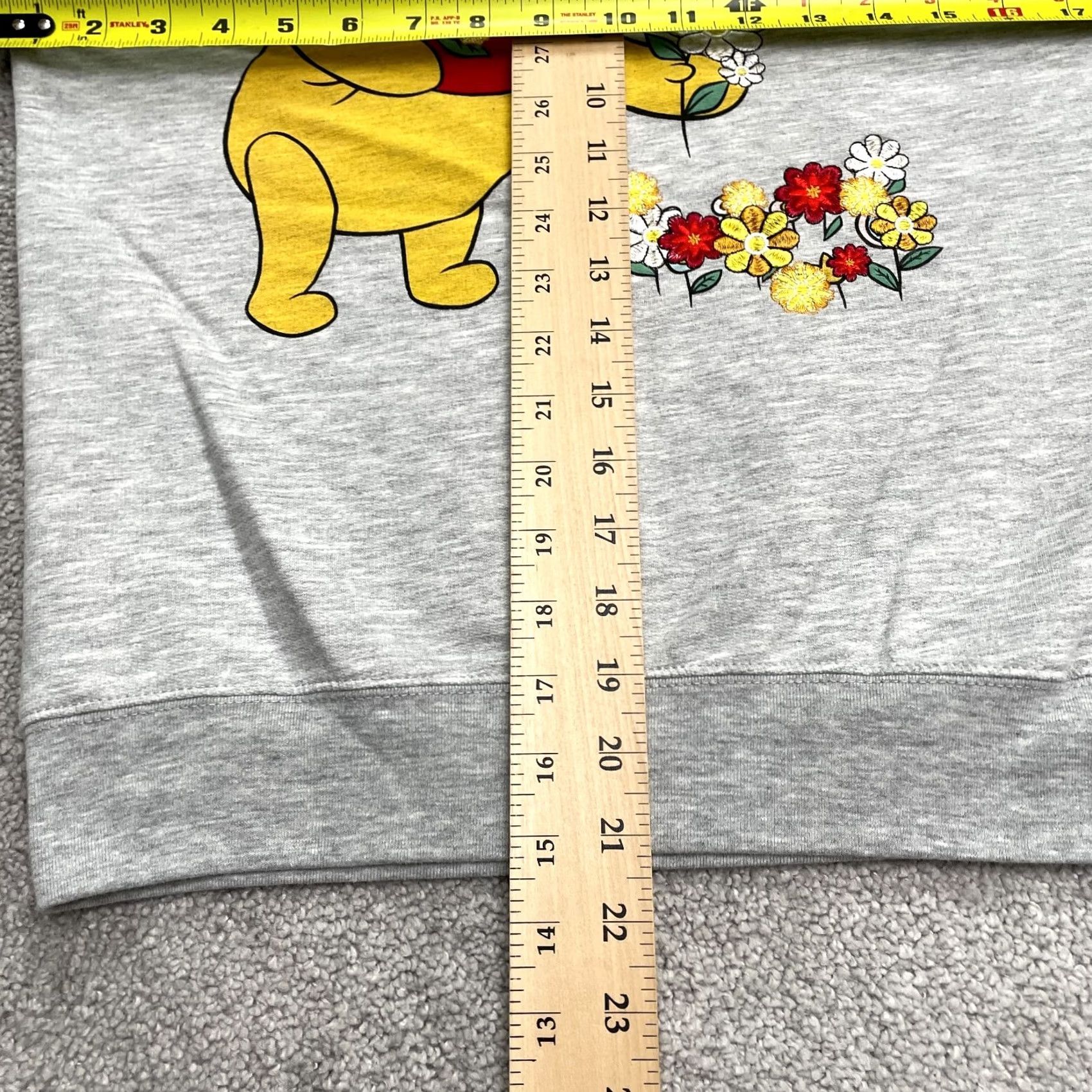 Disney Disney Winnie The Pooh Embroidered Graphic Sweatshirt Womens XS Gray Crew Neck Size XS / US 0-2 / IT 36-38 - 7 Thumbnail