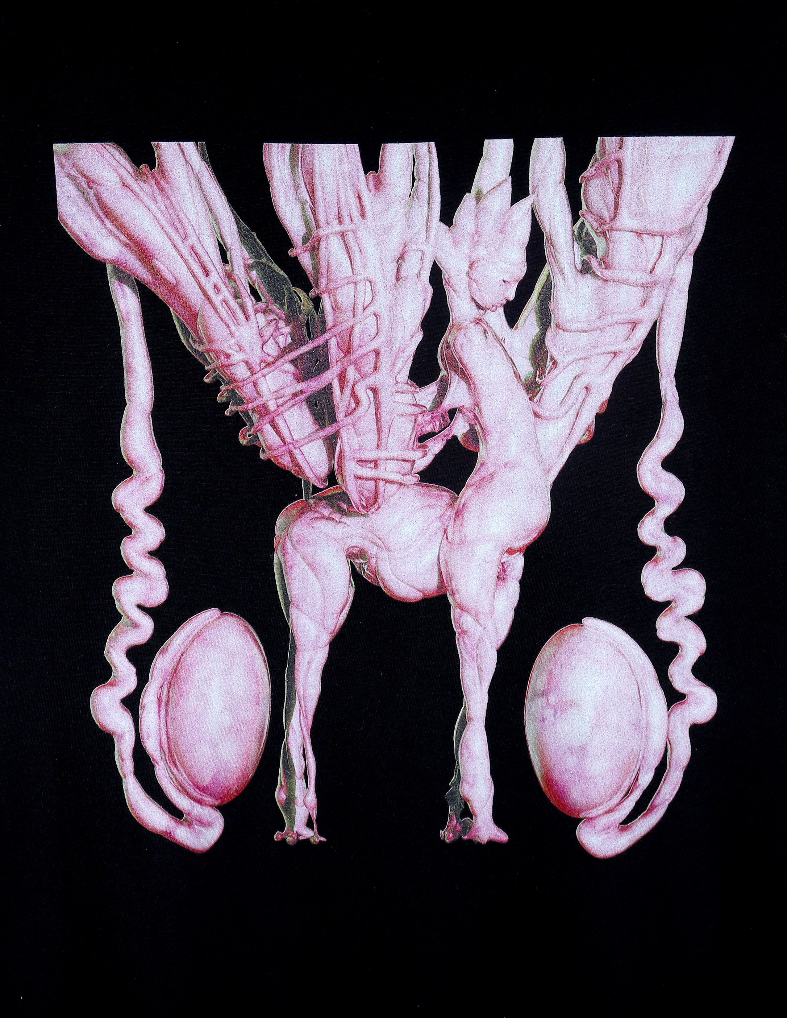 Dover Street Market Jesse Kanda Björk Wwomb 'Uterus' Tee Size US XXL / EU 58 / 5 - 3 Thumbnail
