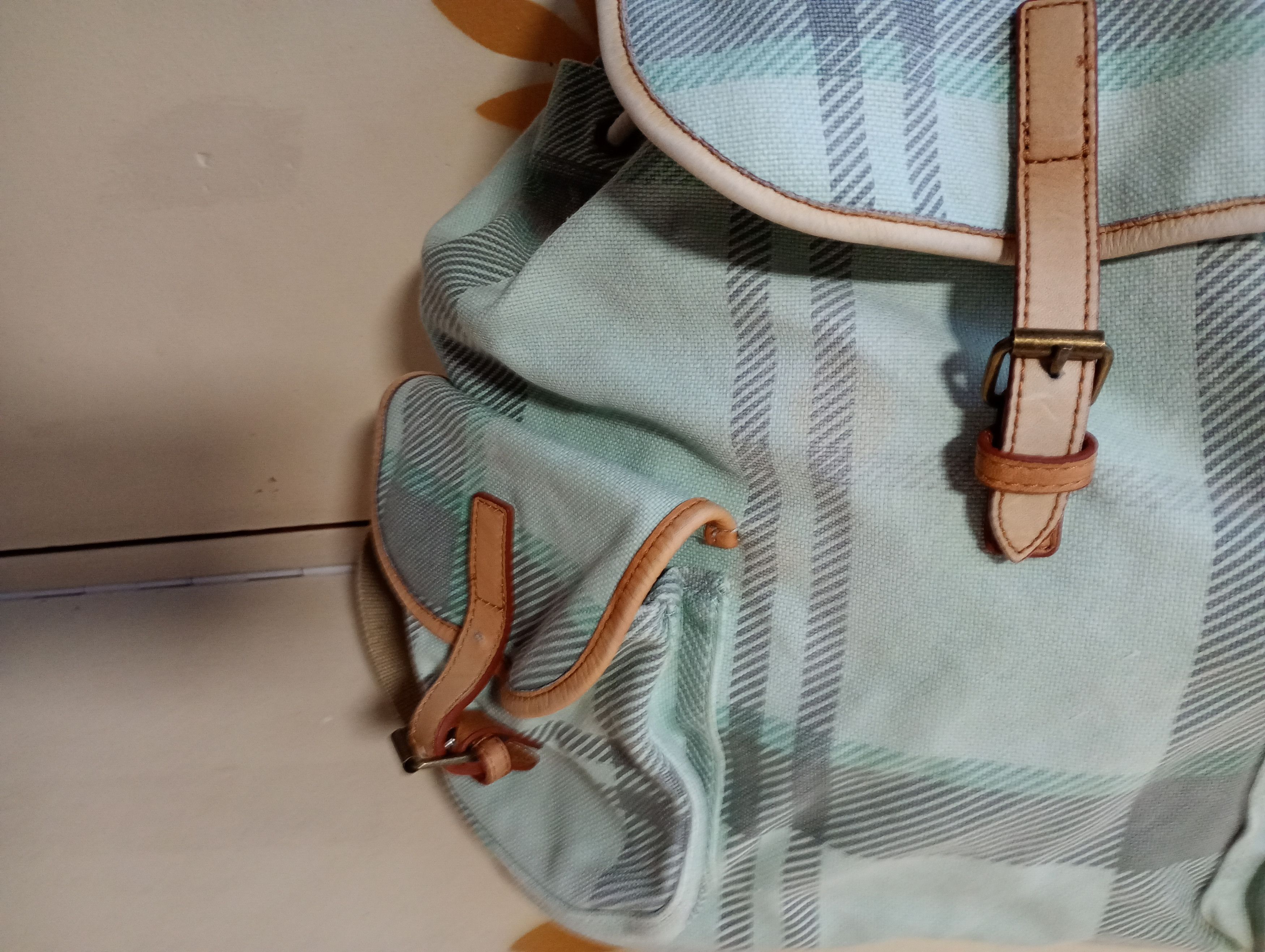 Barbour Barbour Rucksack Check Backpack Green Cotton Leather Size ONE SIZE - 5 Thumbnail