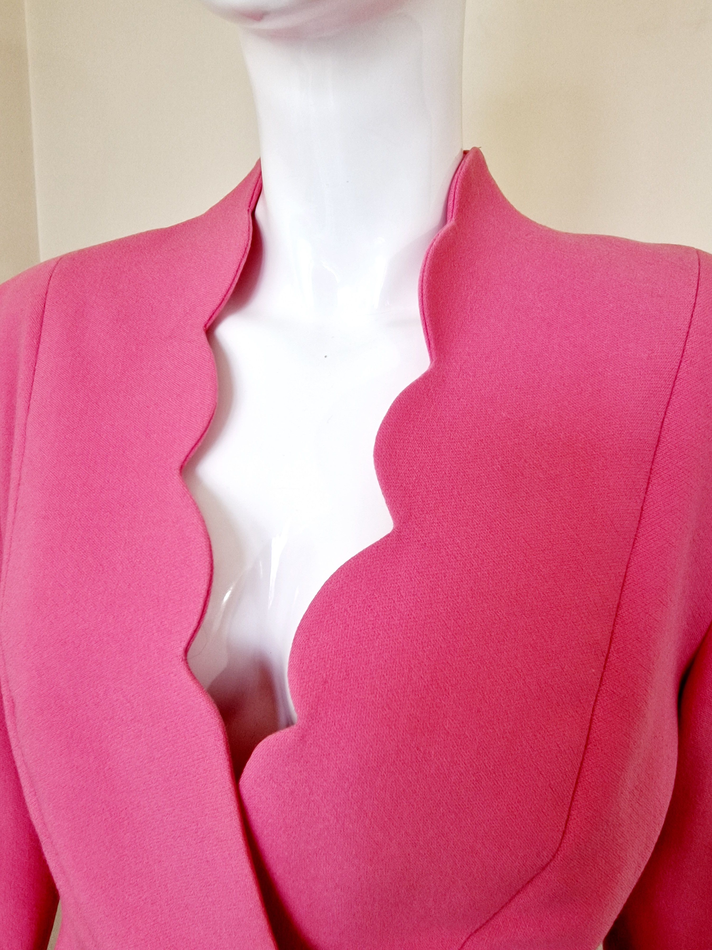 Thierry Mugler Thierry Mugler Asymmetrical Pink Rose Wrapped Large Jacket Size L / US 10 / IT 46 - 11 Thumbnail