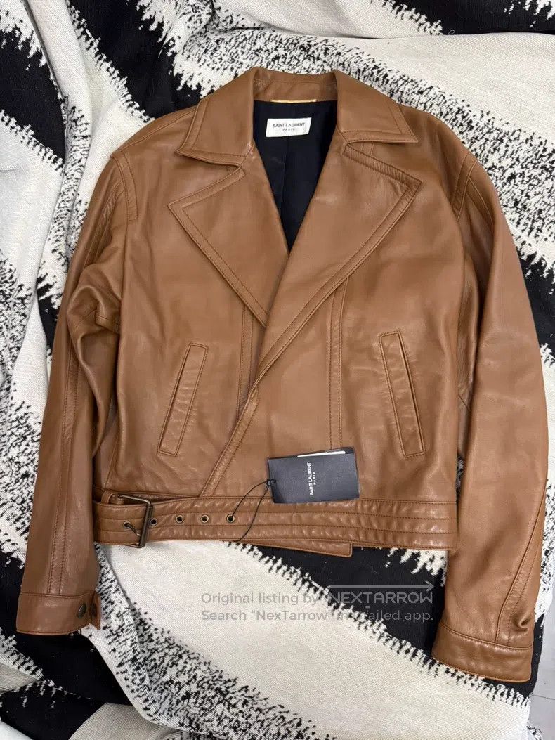 Saint Laurent Paris Saint Laurent Paris Gold Brown Leather Jacket Size XXS / US 00 / IT 34 - 1 Thumbnail