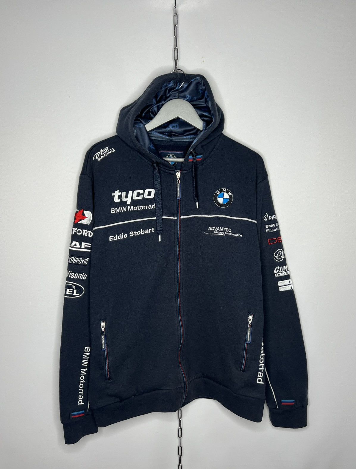 BMW BMW Tyco Motorrad Full Zip Hoodie Full Sponsors Rare Size US L / EU 52-54 / 3 - 2 Thumbnail