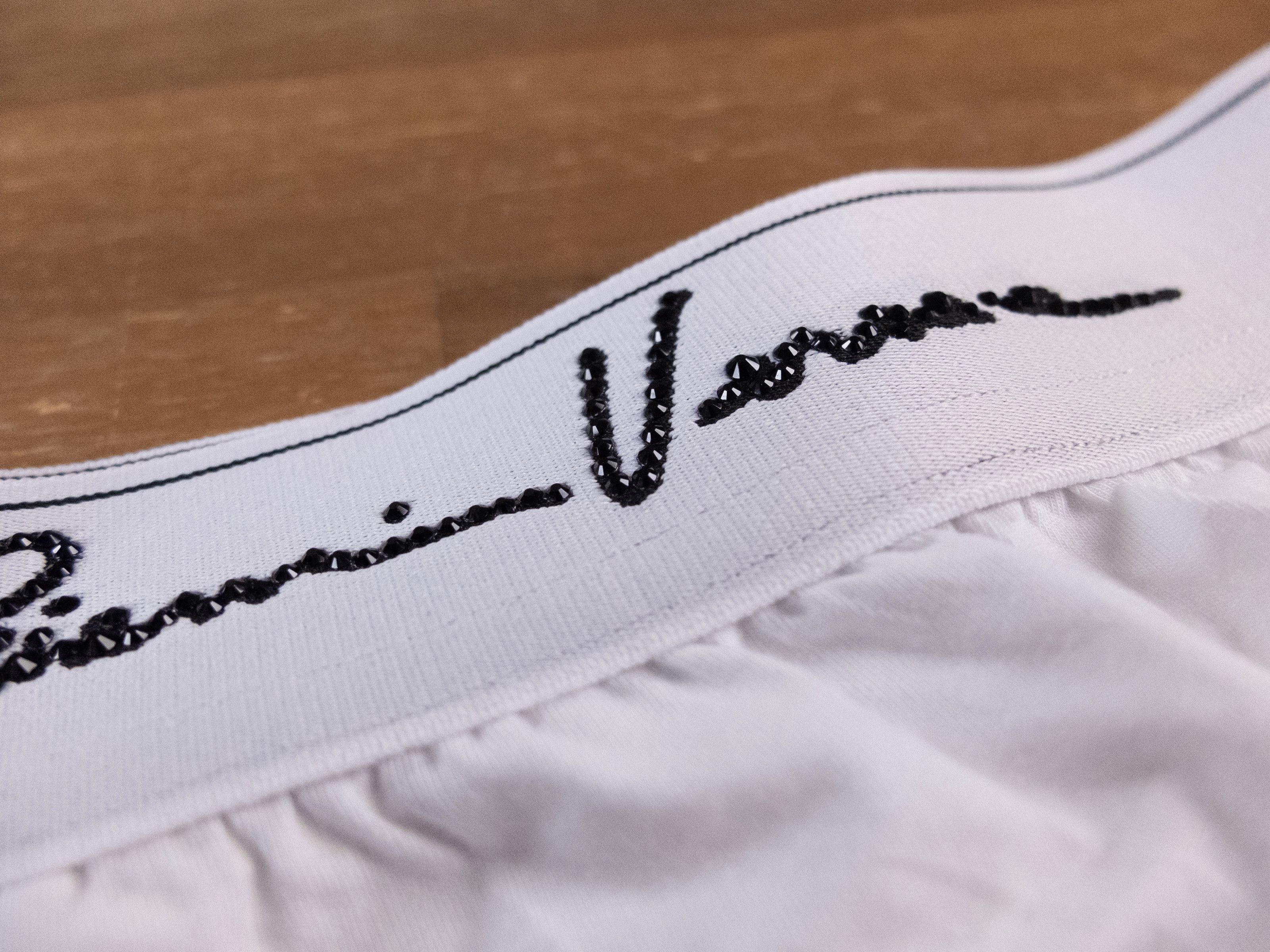 Versace 2 x VERSACE white crystal signature waistband boxer shorts 5 Size 34 - 5 Thumbnail