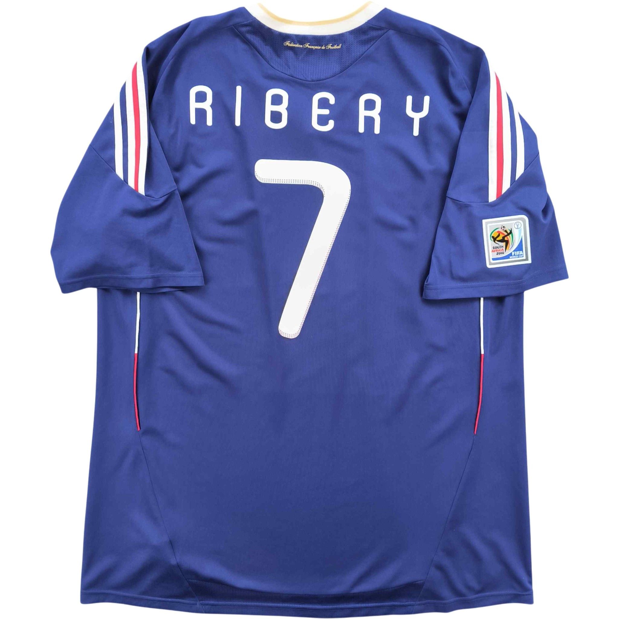 France 2010-11 Adidas home Ribery football jersey size XXL