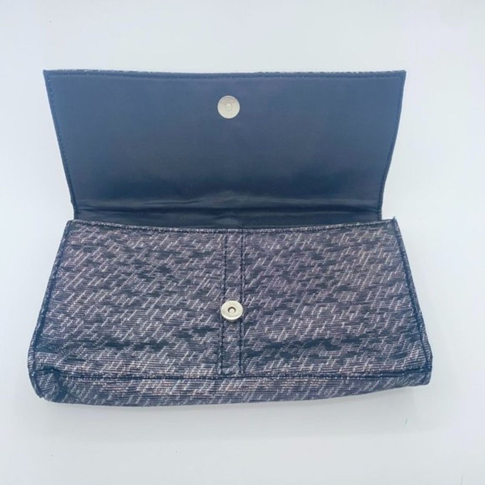 Other Lancome Silver Metallic Woven Snap Button Wallet Purse Size ONE SIZE - 4 Thumbnail